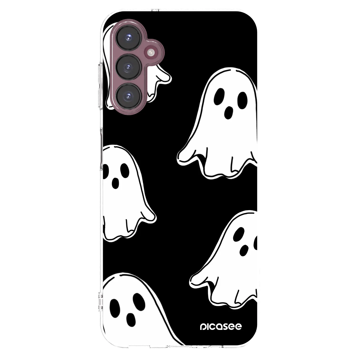 Picasee silikonový průhledný obal pro Samsung Galaxy A05s A057G - Black ghosts