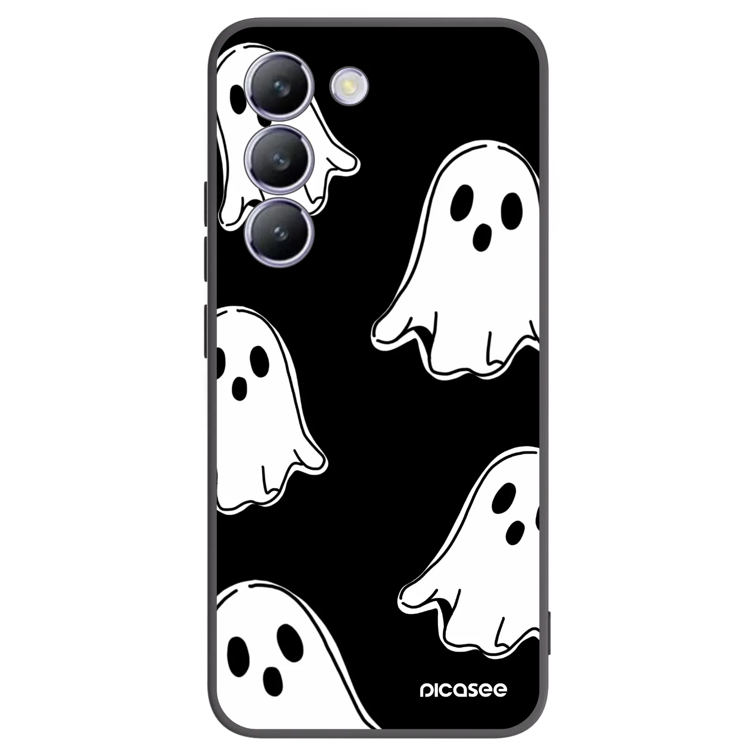 Picasee silikonový černý obal pro Vivo V40 SE 5G - Black ghosts