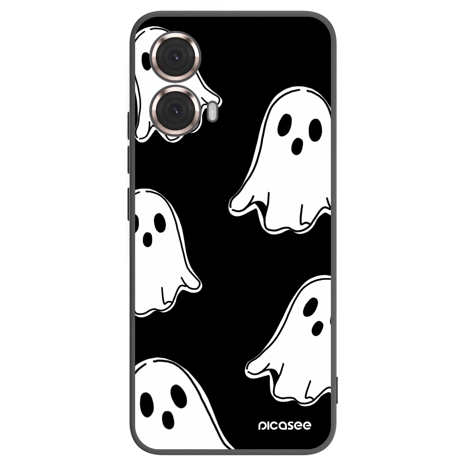 Picasee silikonový černý obal pro Motorola Moto G85 - Black ghosts