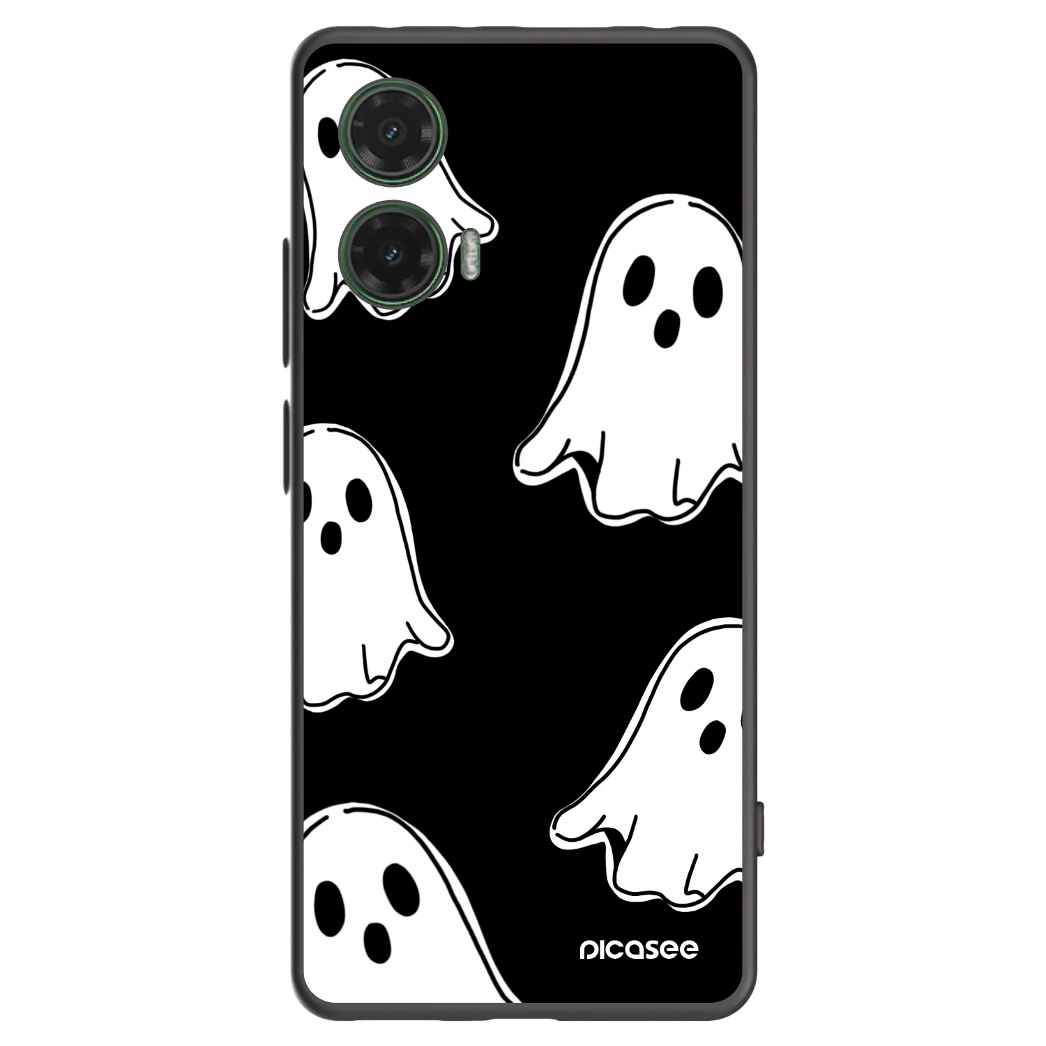 Picasee silikonový černý obal pro Motorola Moto G35 5G - Black ghosts