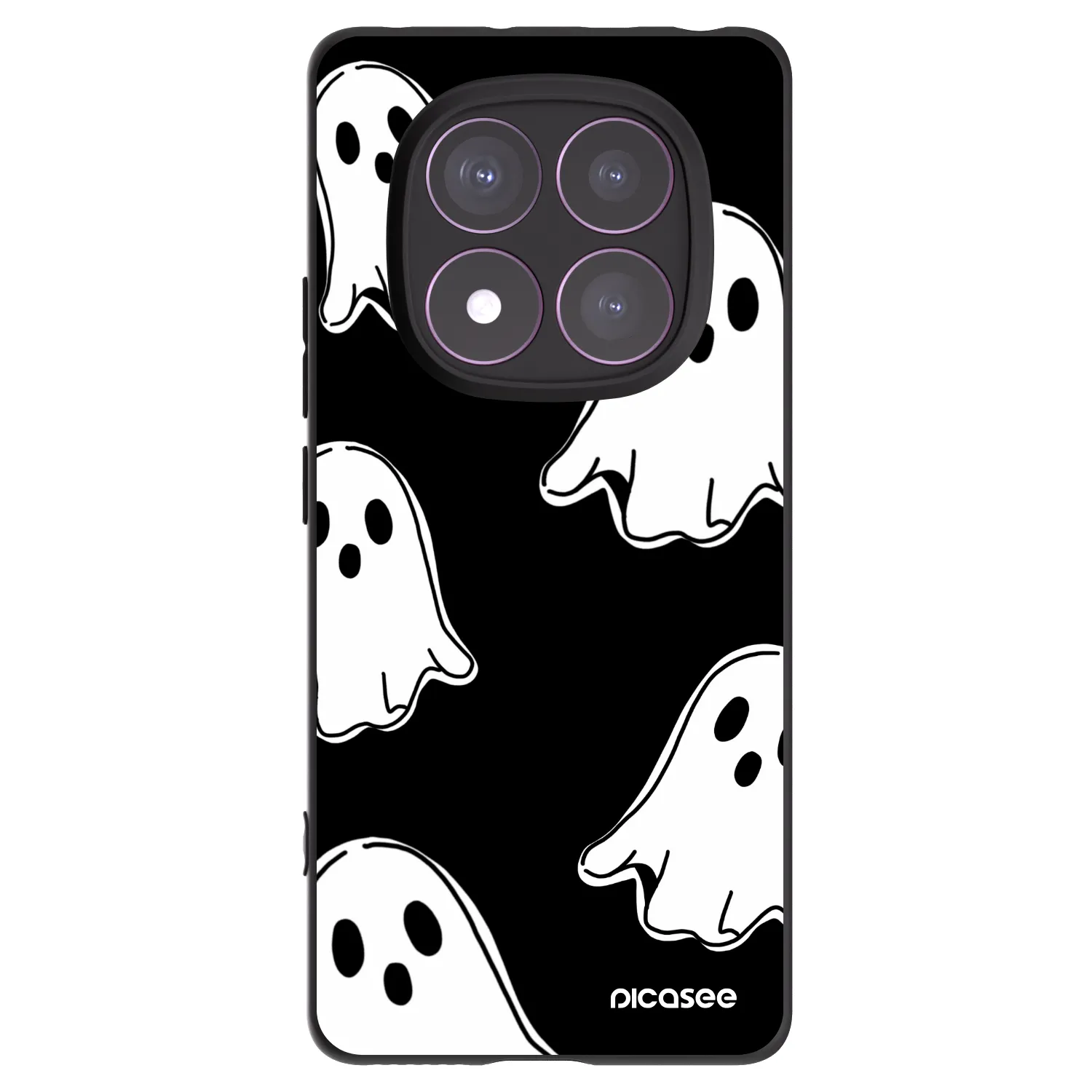 Picasee silikonový černý obal pro Xiaomi Redmi Note 14 Pro 4G - Black ghosts