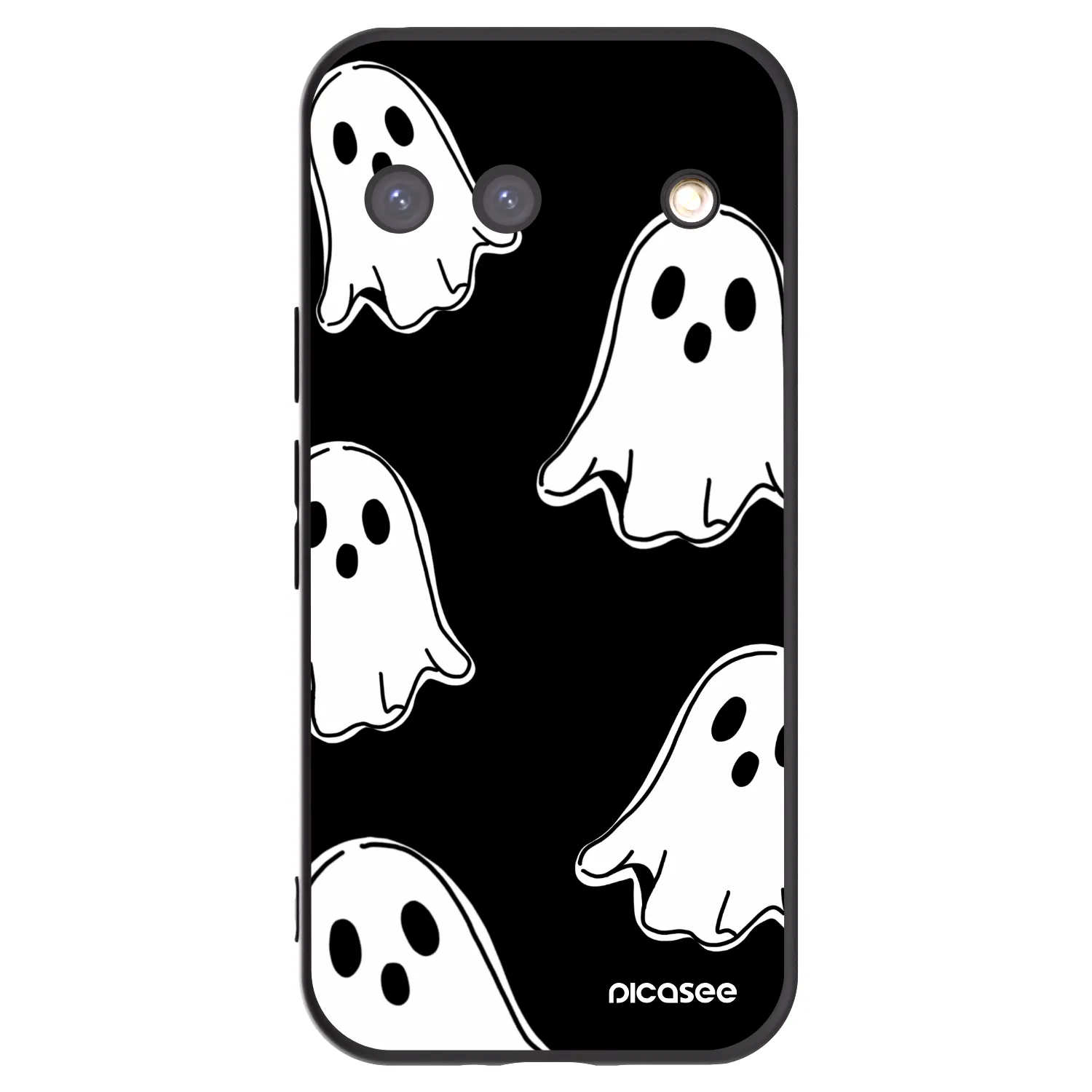 Picasee silikonový černý obal pro Google Pixel 9 - Black ghosts