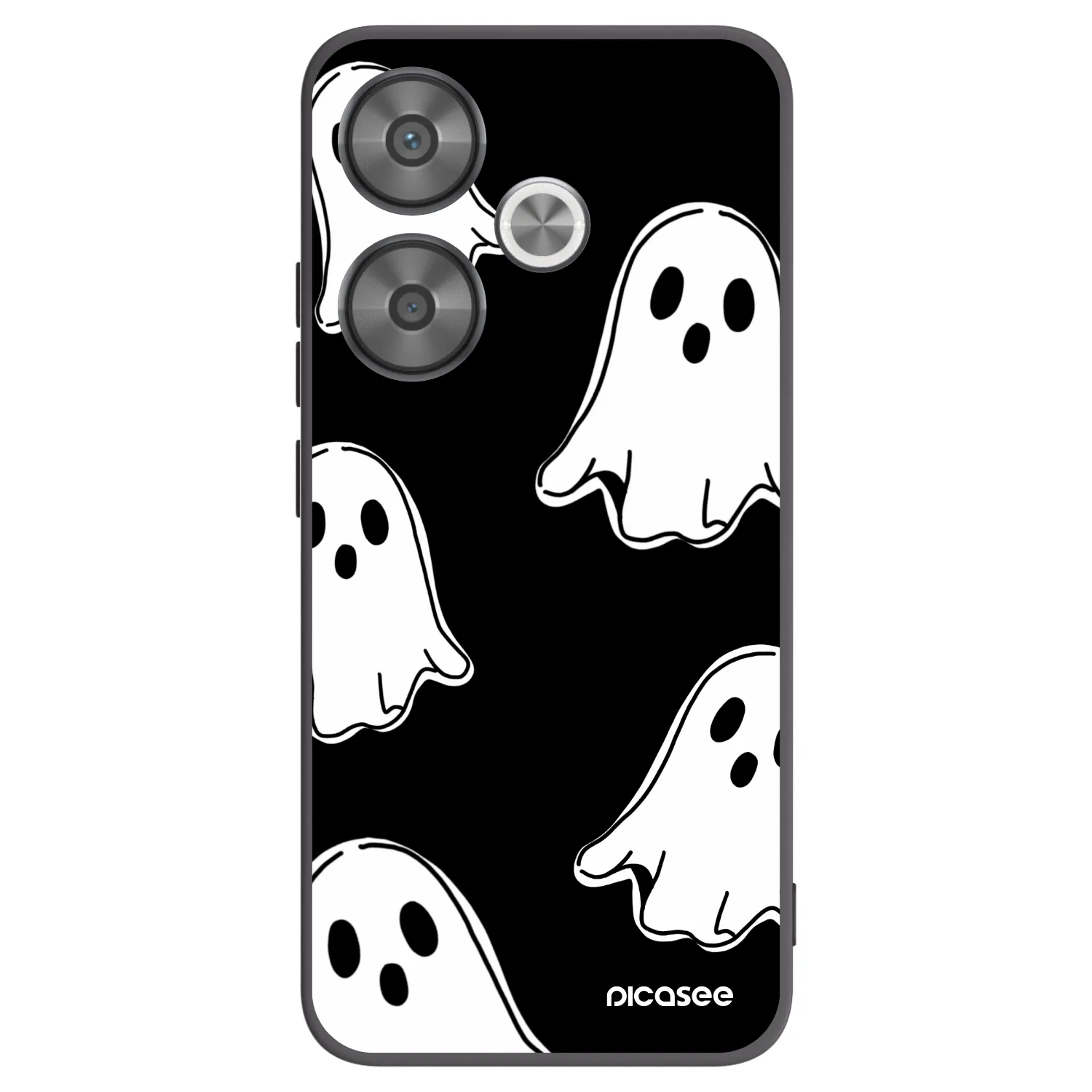 Picasee silikonový černý obal pro Xiaomi Poco F6 - Black ghosts