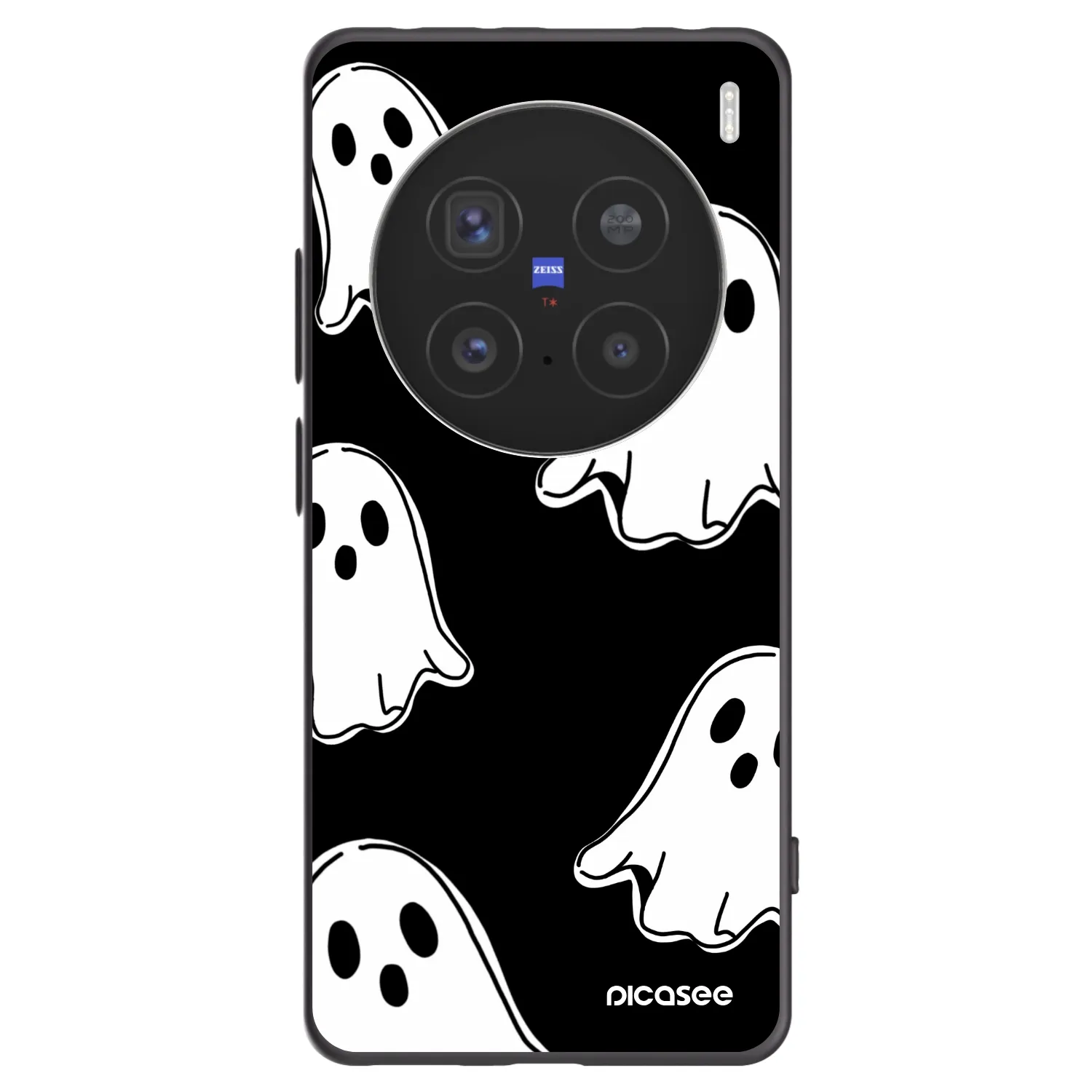 Picasee silikonový černý obal pro Vivo X200 Pro - Black ghosts