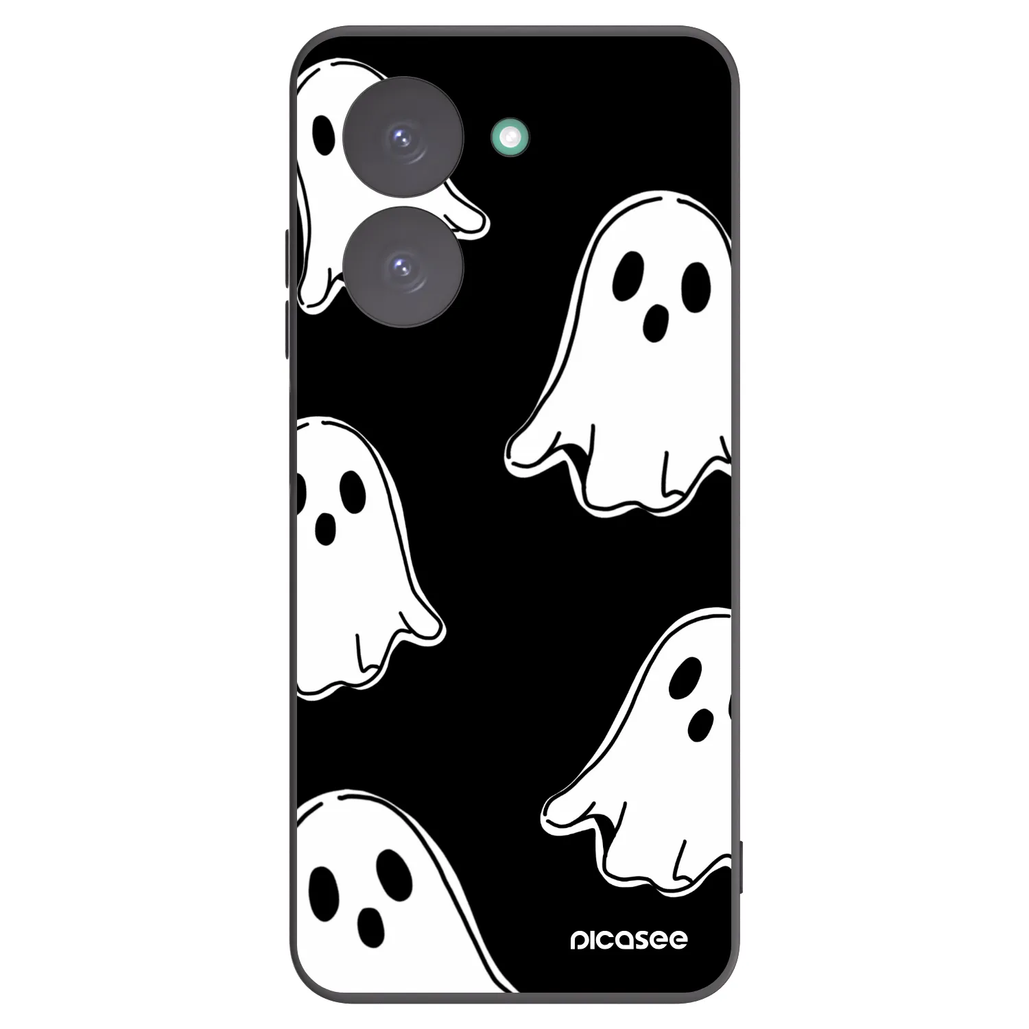Picasee silikonový černý obal pro Xiaomi Redmi A5 - Black ghosts
