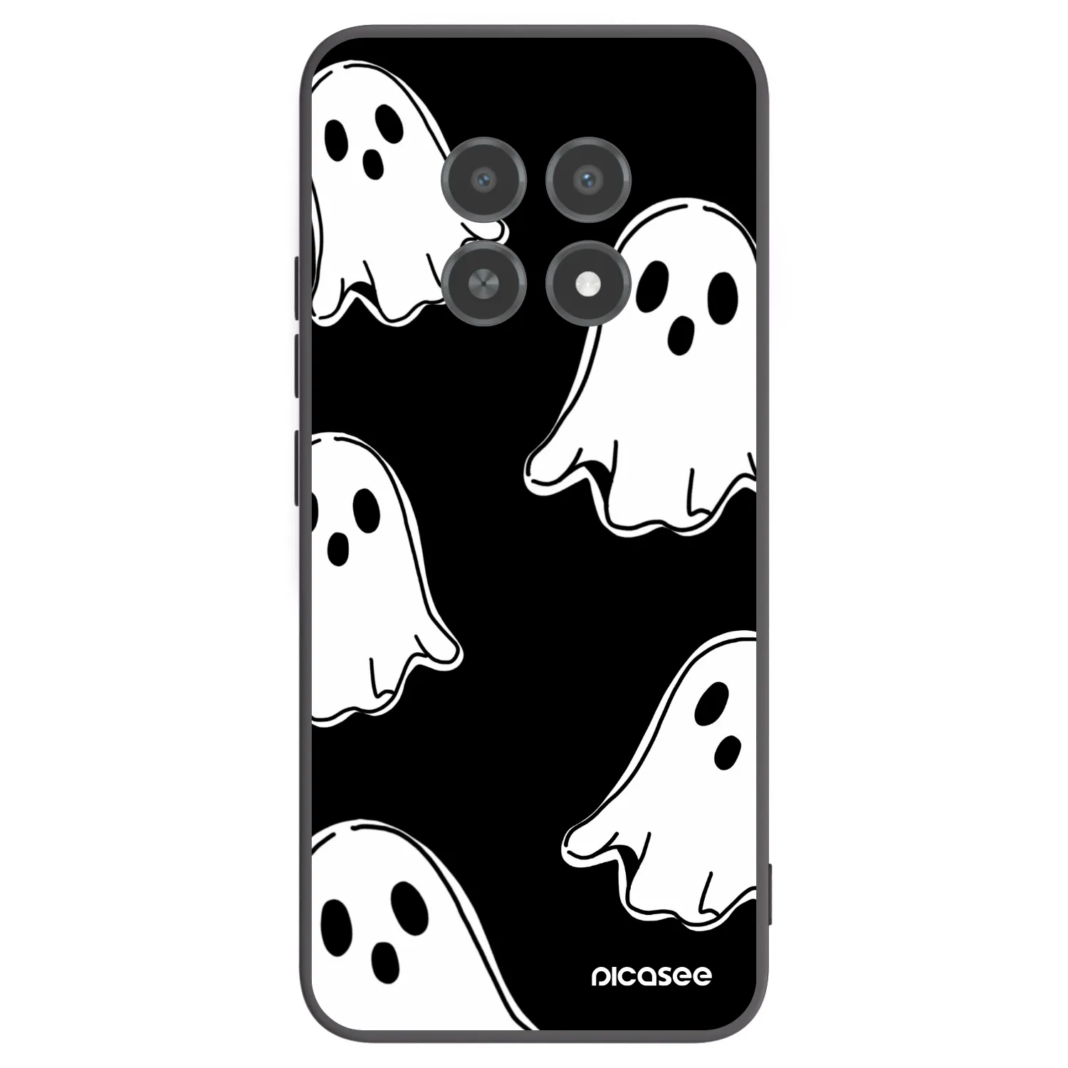 Picasee silikonový černý obal pro Realme 12X - Black ghosts