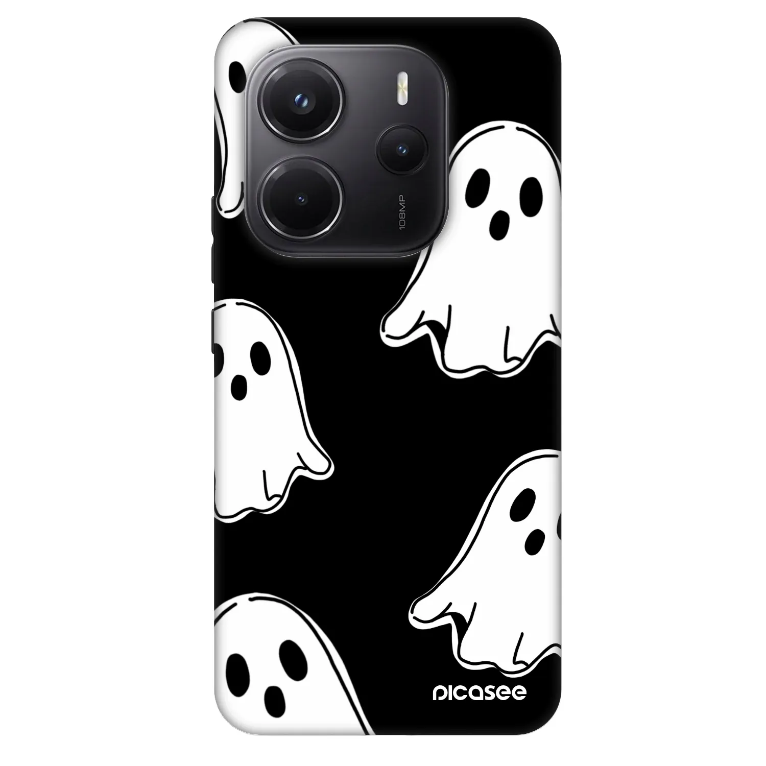 Picasee Fashion Case pro Xiaomi Redmi Note 14 5G - Black ghosts