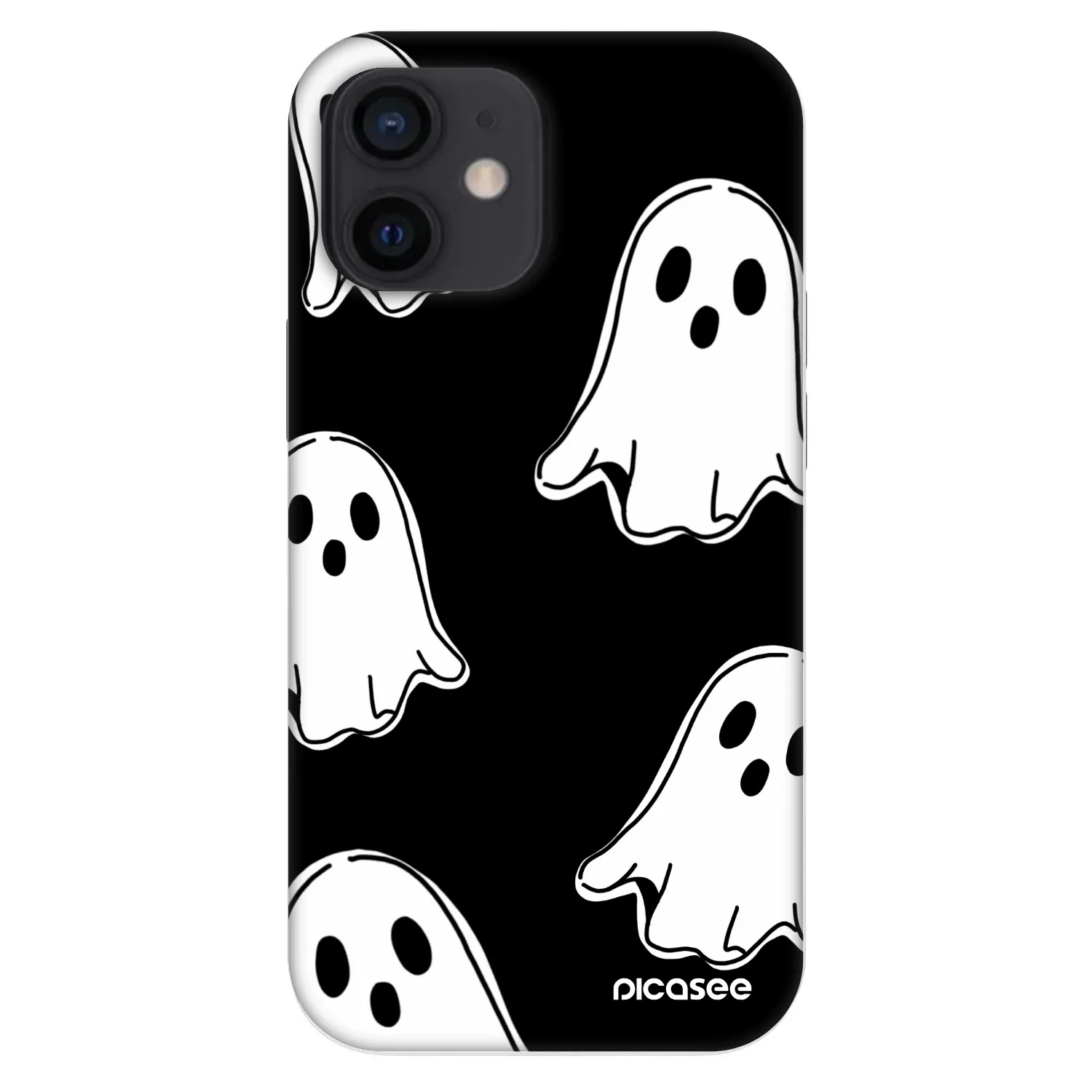 Picasee Fashion Case pro Apple iPhone 12 mini - Black ghosts