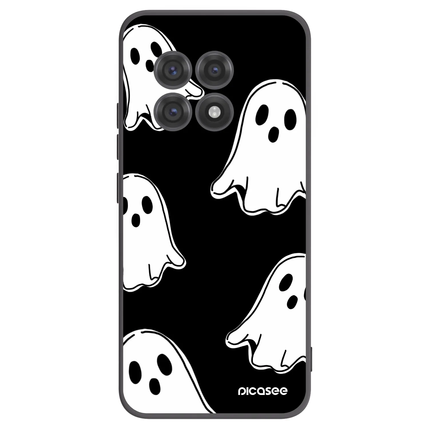 Picasee silikonový černý obal pro OnePlus 13R 5G - Black ghosts