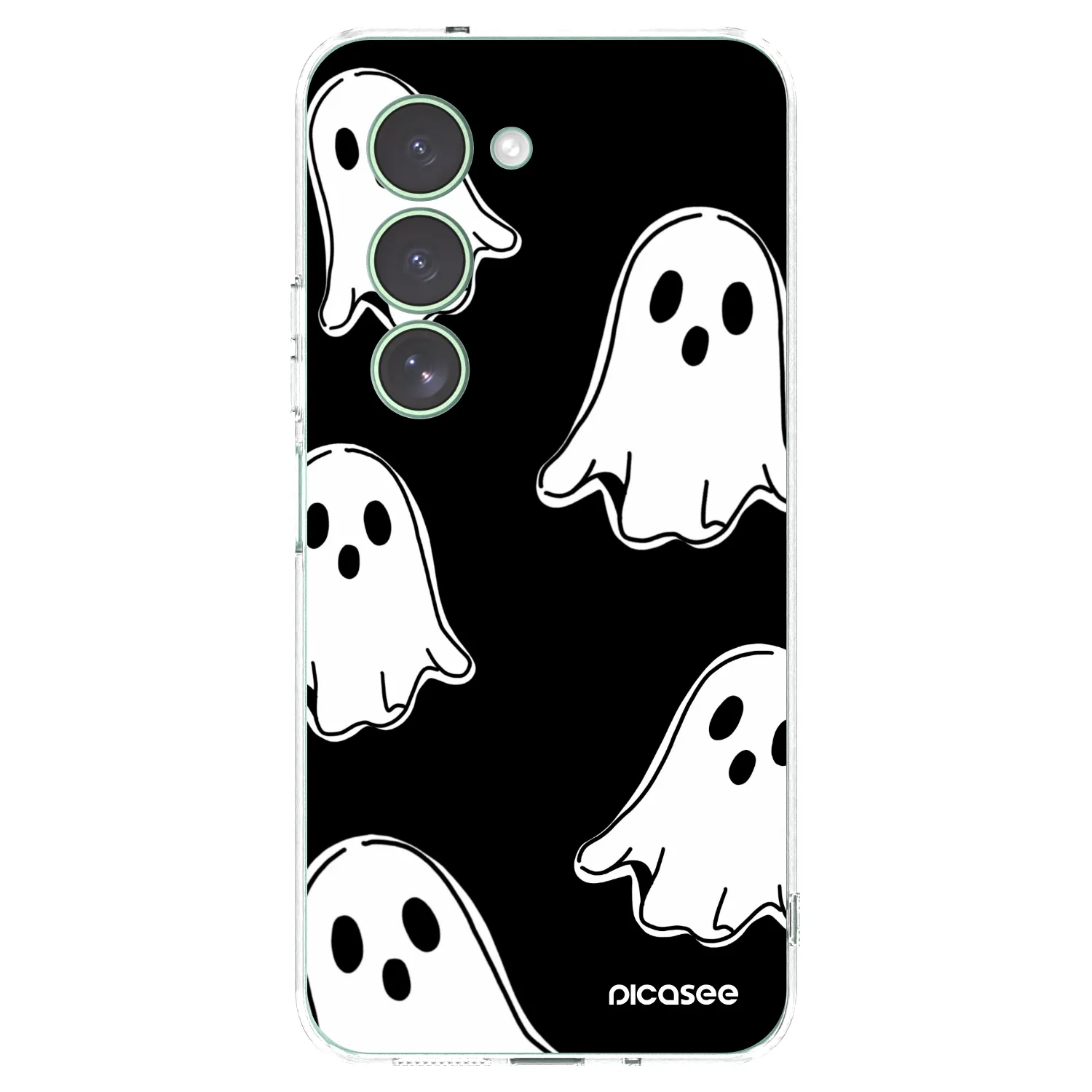 Picasee silikonový průhledný obal pro Xiaomi Redmi 15 5G - Black ghosts