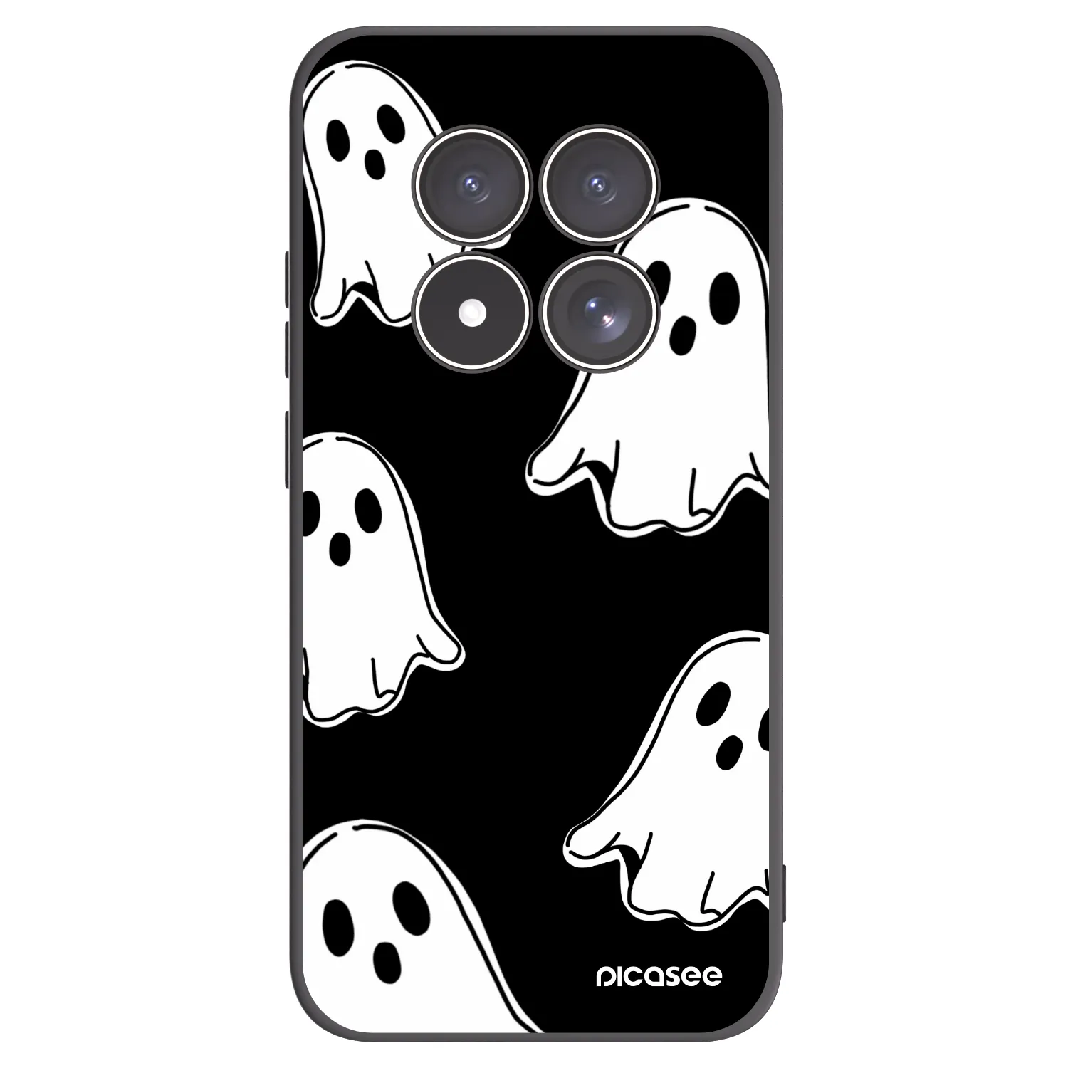 Picasee silikonový černý obal pro Xiaomi Redmi Note 15 Pro 4G - Black ghosts