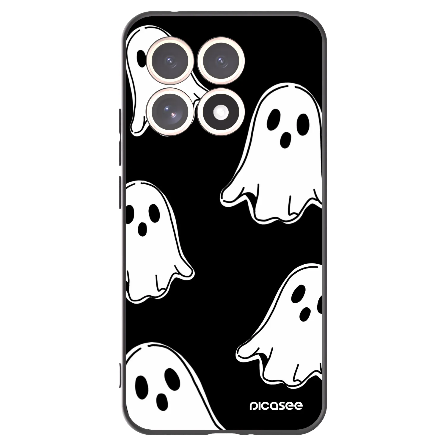 Picasee silikonový černý obal pro Xiaomi 15T - Black ghosts