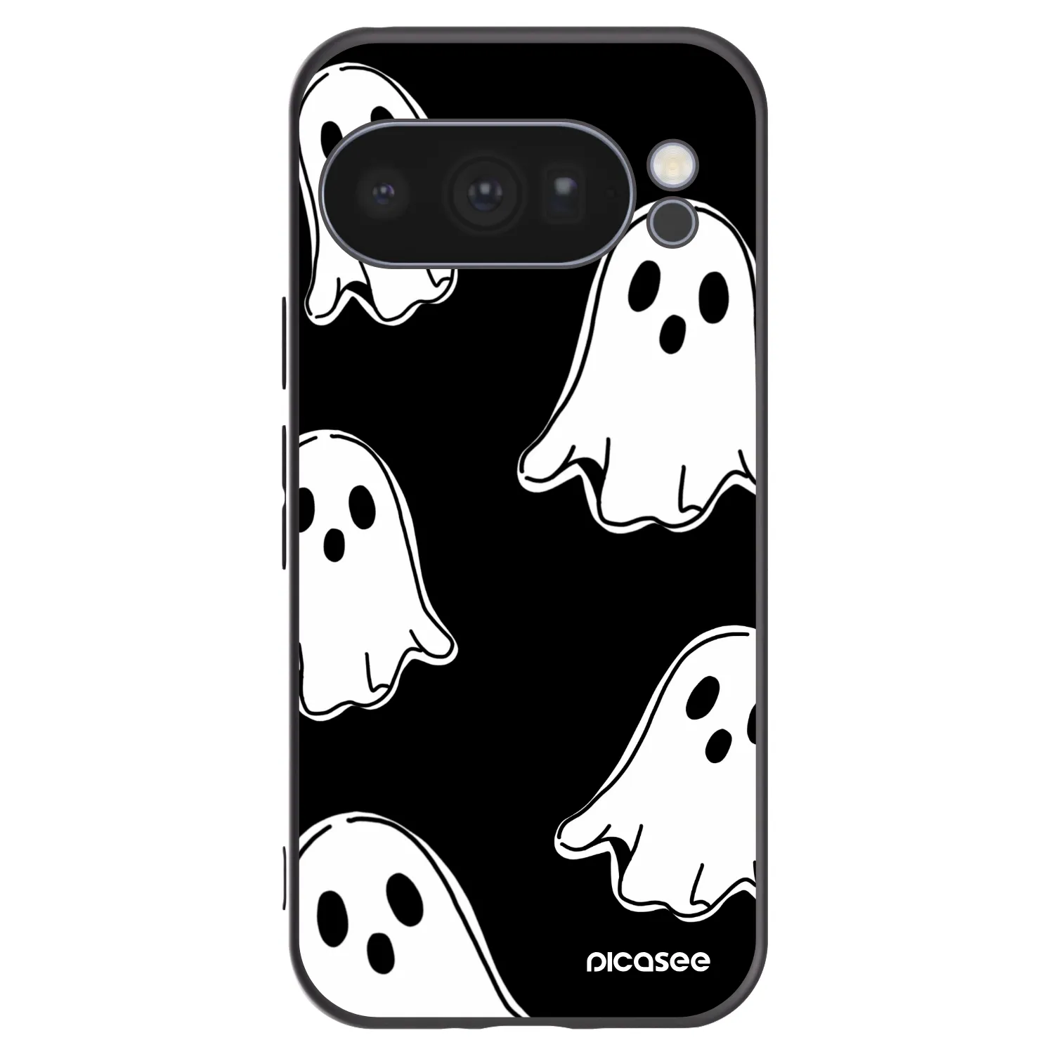 Picasee silikonový černý obal pro Google Pixel 10 Pro - Black ghosts