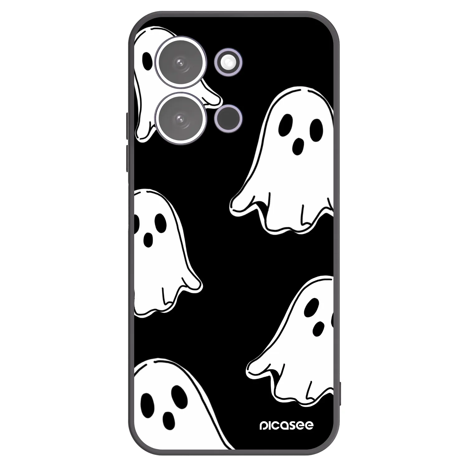 Picasee silikonový černý obal pro Xiaomi Redmi 15C 5G - Black ghosts