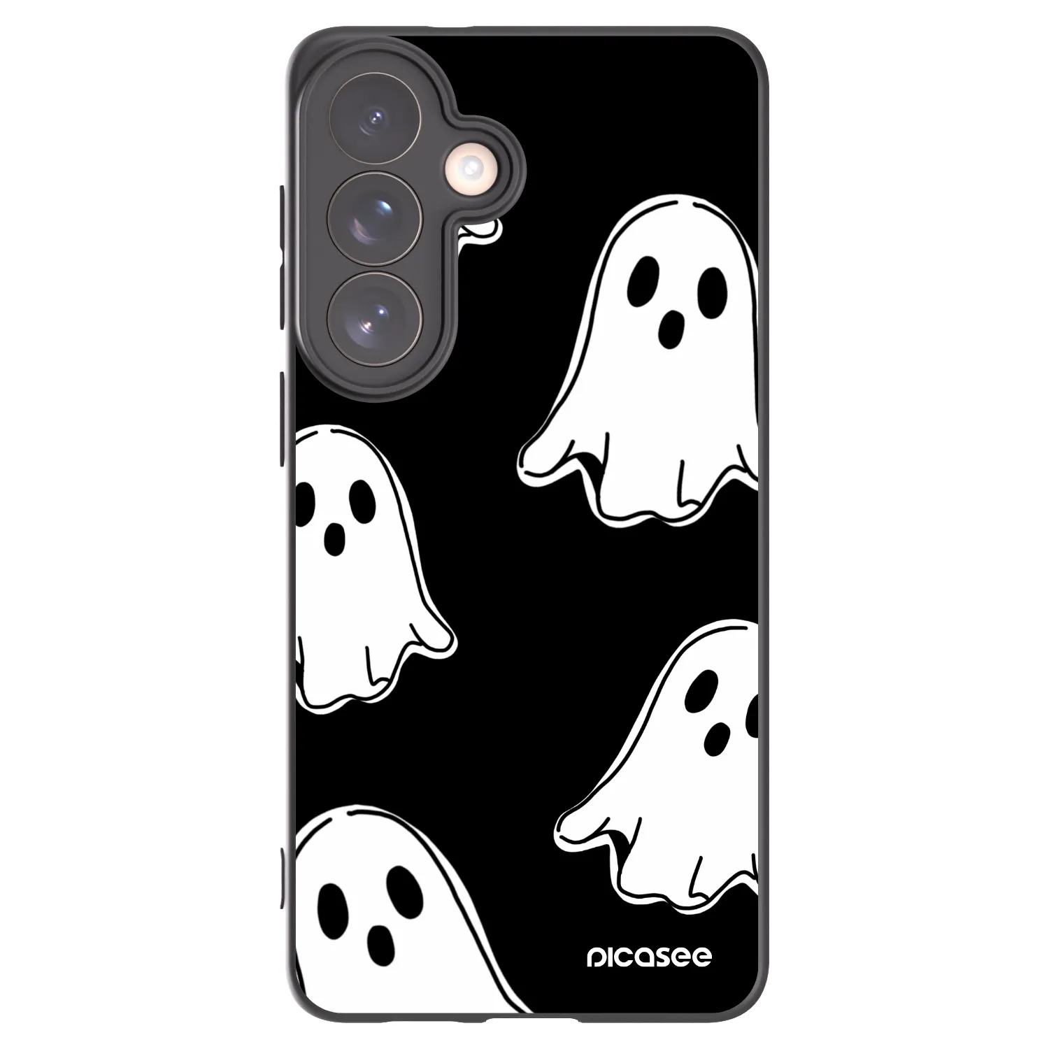Picasee silikonový černý obal pro Samsung Galaxy S26+ - Black ghosts