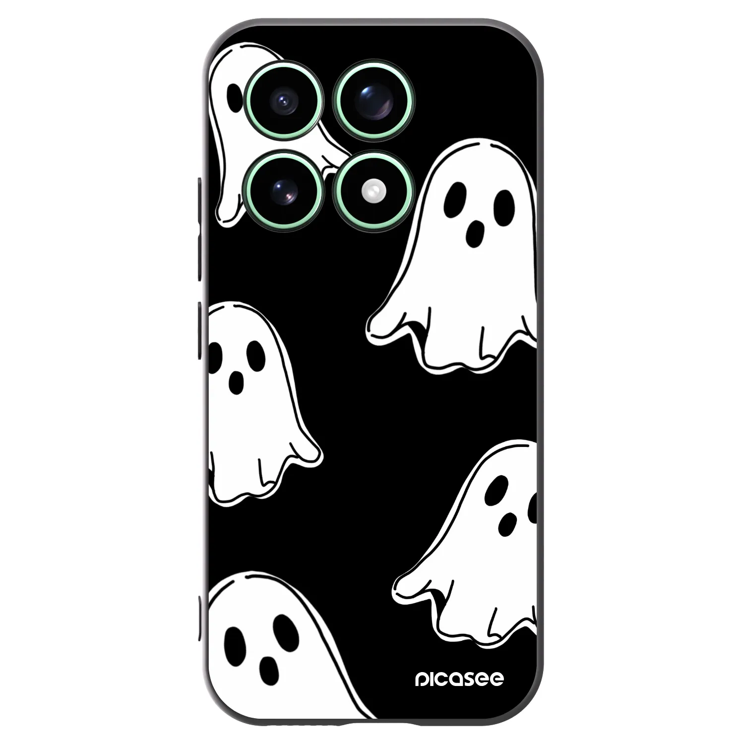 Picasee silikonový černý obal pro Xiaomi 17 - Black ghosts