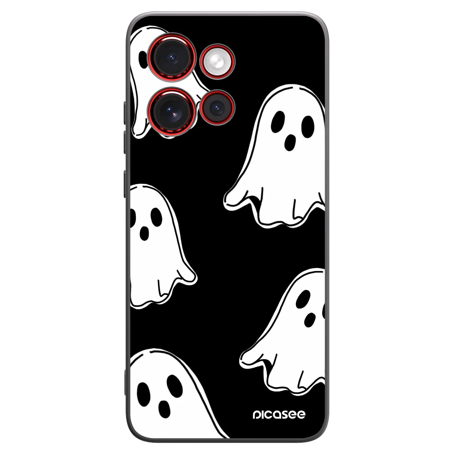 Picasee silikonový černý obal pro Motorola Edge 60 Neo 5G - Black ghosts