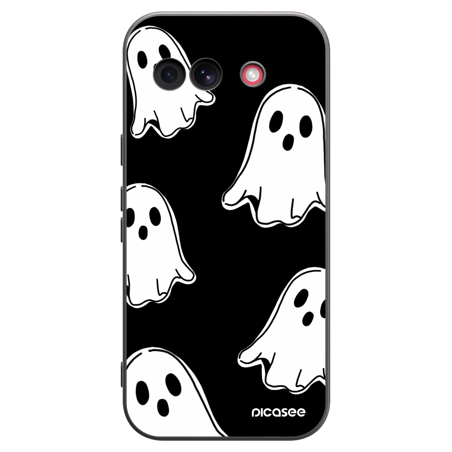 Picasee silikonový černý obal pro Google Pixel 10a - Black ghosts