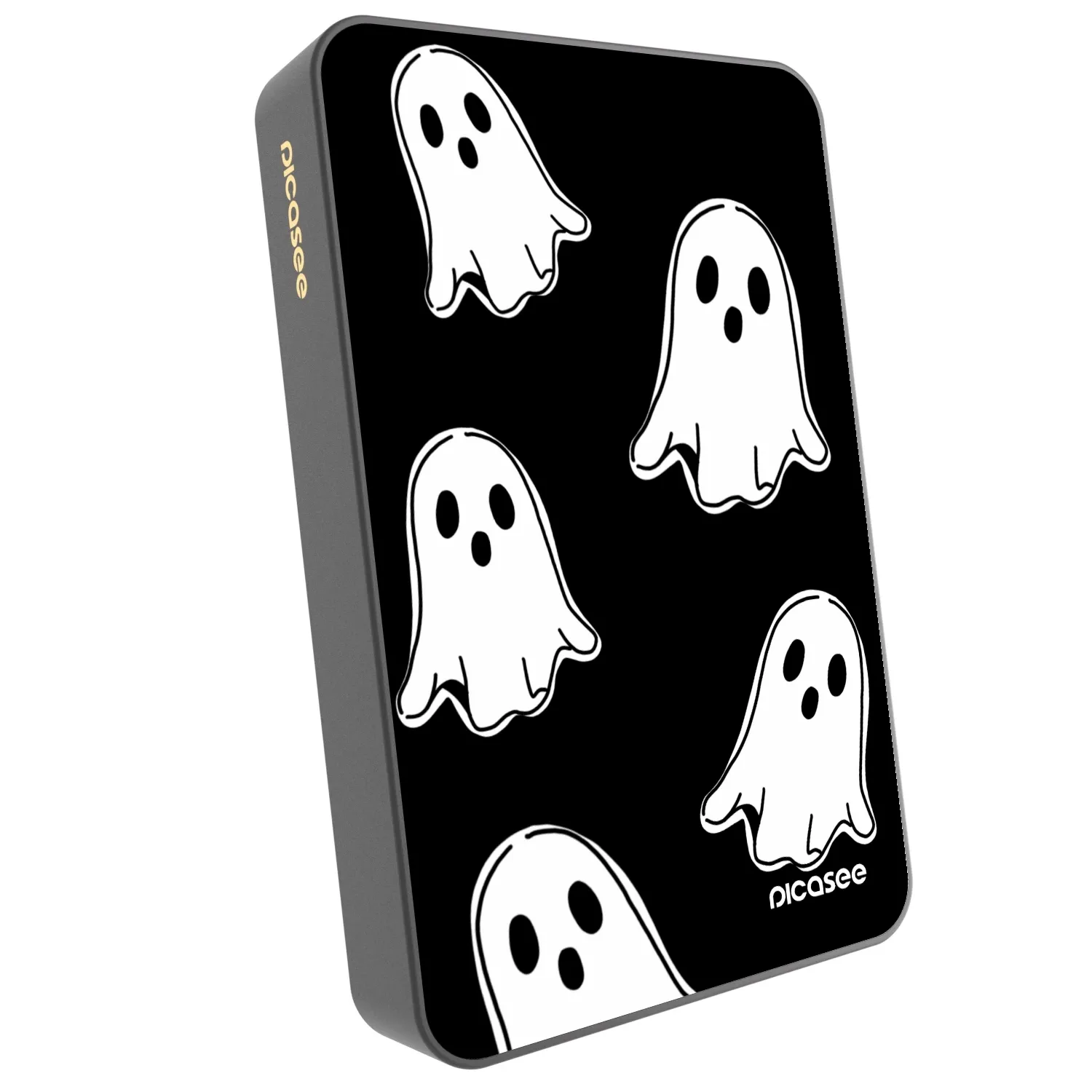 Picasee Powerbanka s MagSafe 10 000 mAh Šedá - Black ghosts