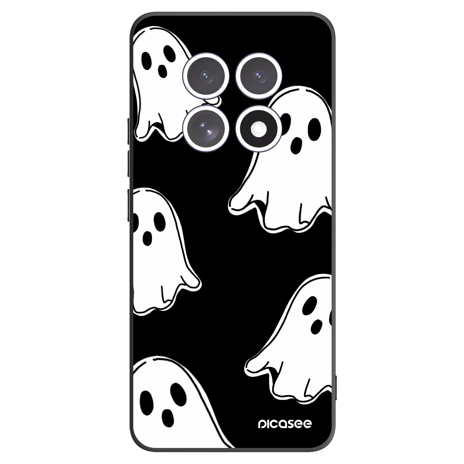 Picasee silikonový černý obal pro Xiaomi Redmi Note 15 5G - Black ghosts