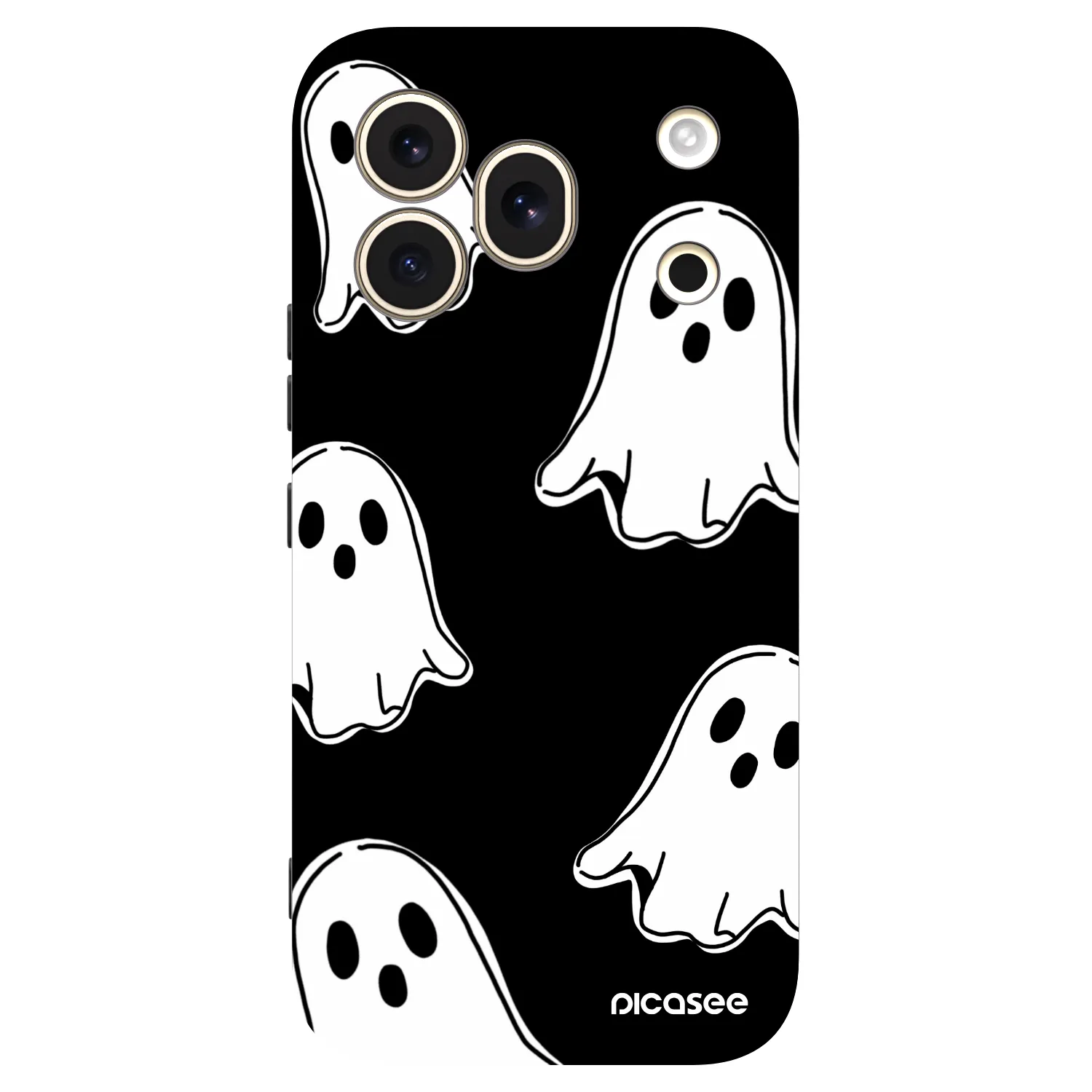 Picasee silikonový černý obal pro Honor 600 Pro - Black ghosts