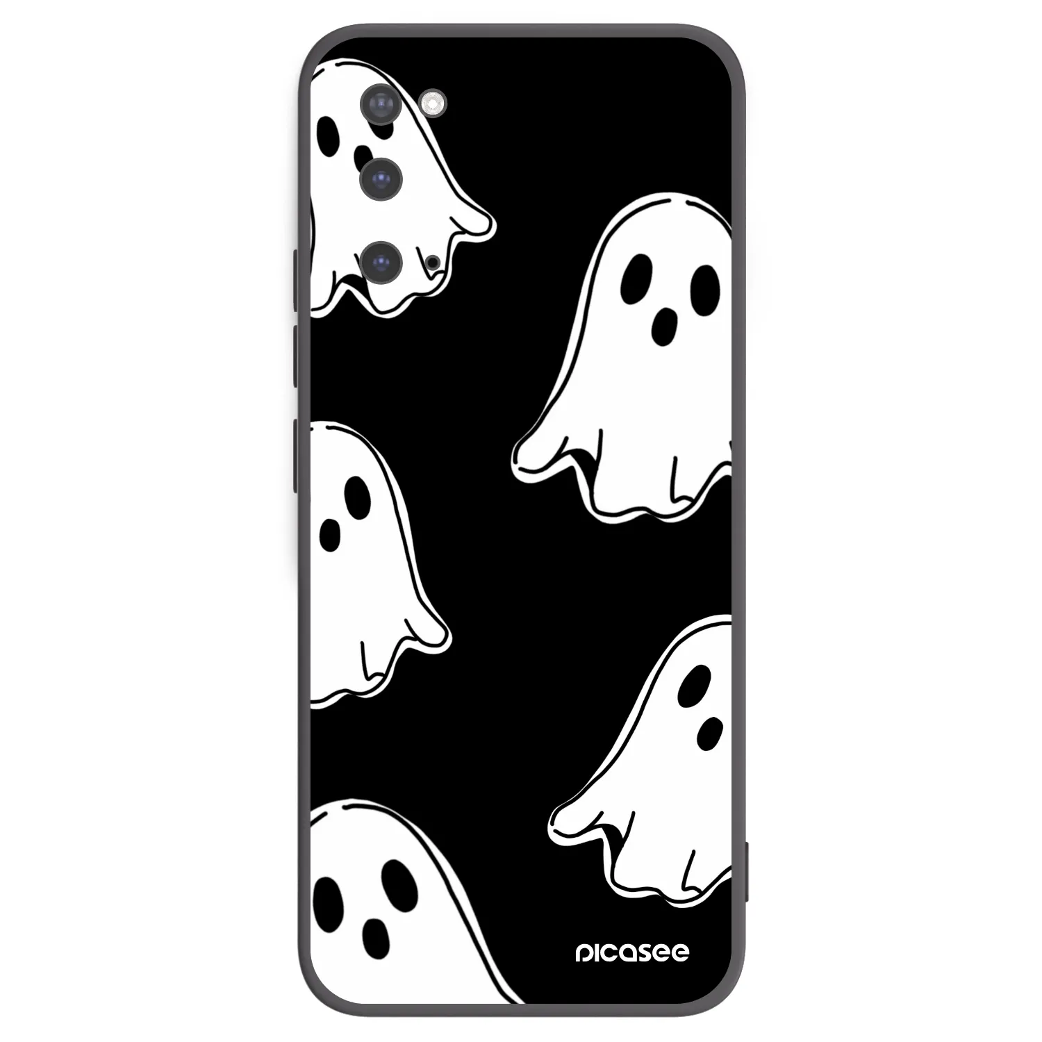 Picasee silikonový černý obal pro Samsung Galaxy S20 G980F - Black ghosts