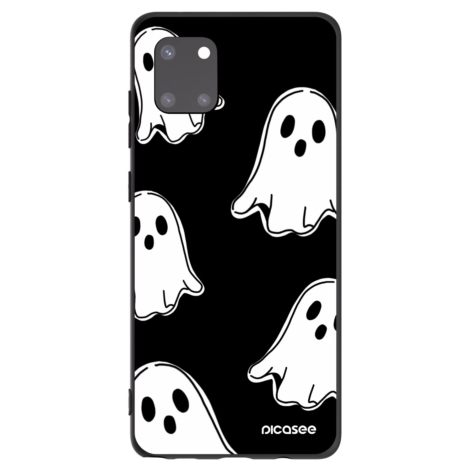 Picasee silikonový černý obal pro Samsung Galaxy Note 10 Lite N770F - Black ghosts