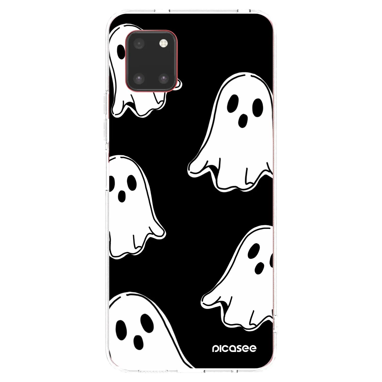 Picasee silikonový průhledný obal pro Samsung Galaxy Note 10 Lite N770F - Black ghosts