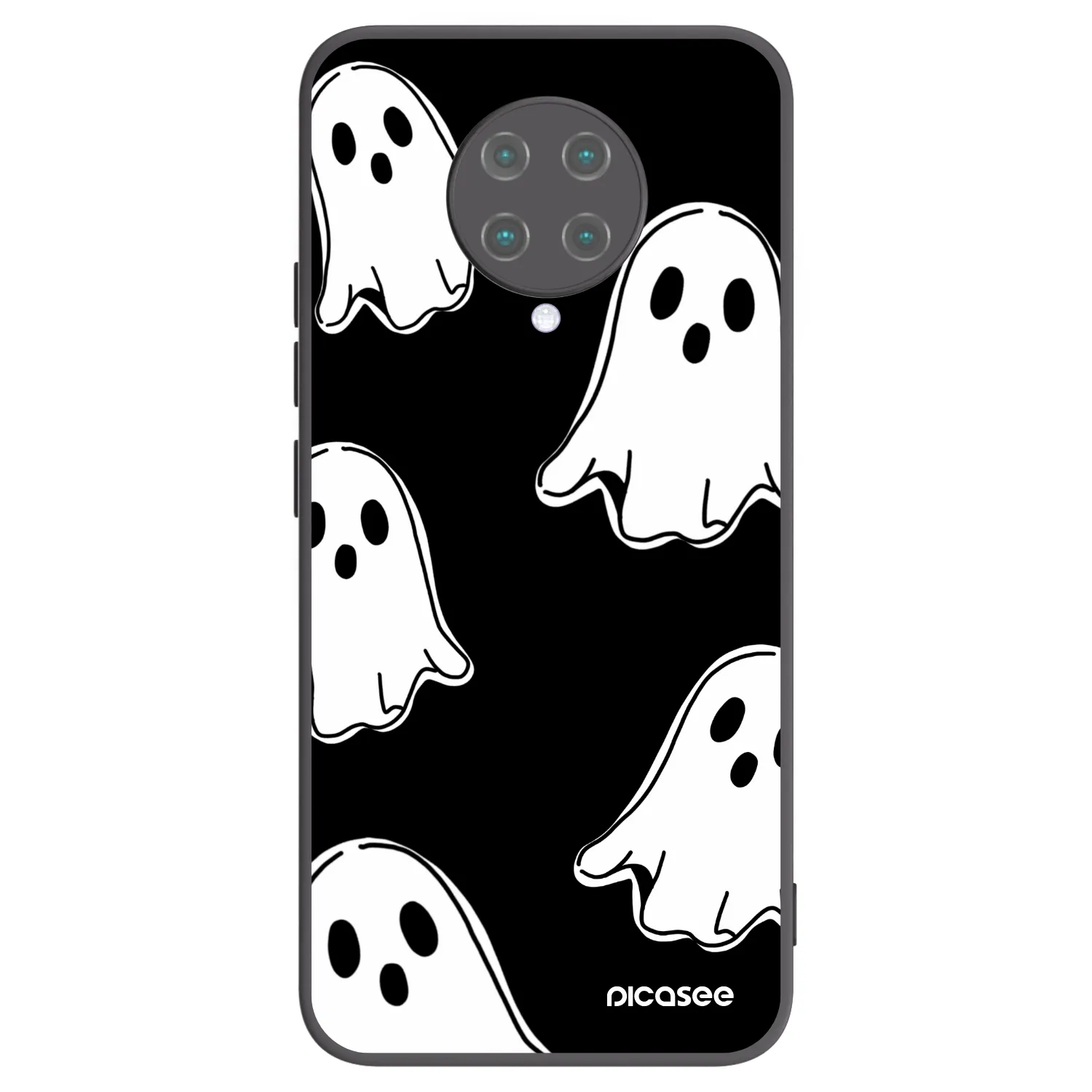 Picasee silikonový černý obal pro Xiaomi Poco F2 Pro - Black ghosts