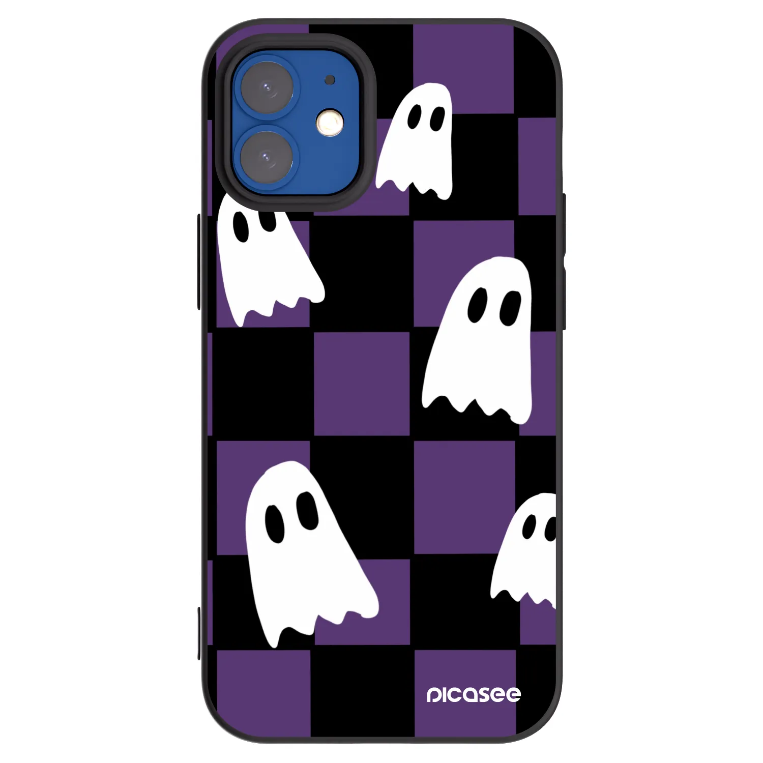 Picasee silikonový černý obal pro Apple iPhone 12 mini - Ghosts