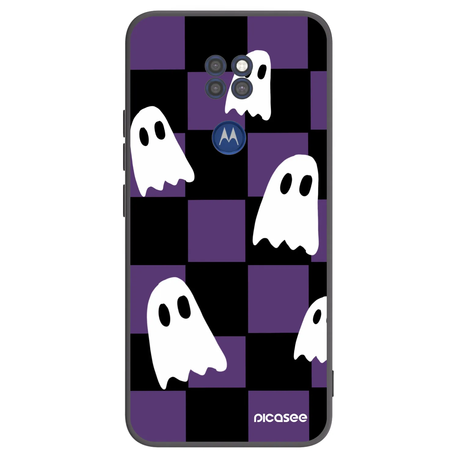 Picasee silikonový černý obal pro Motorola Moto G9 Play - Ghosts