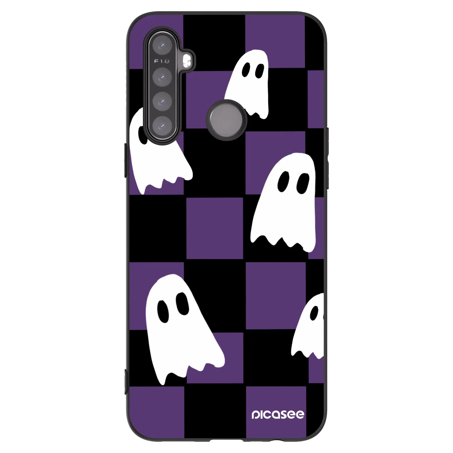 Picasee silikonový černý obal pro Realme 5 - Ghosts