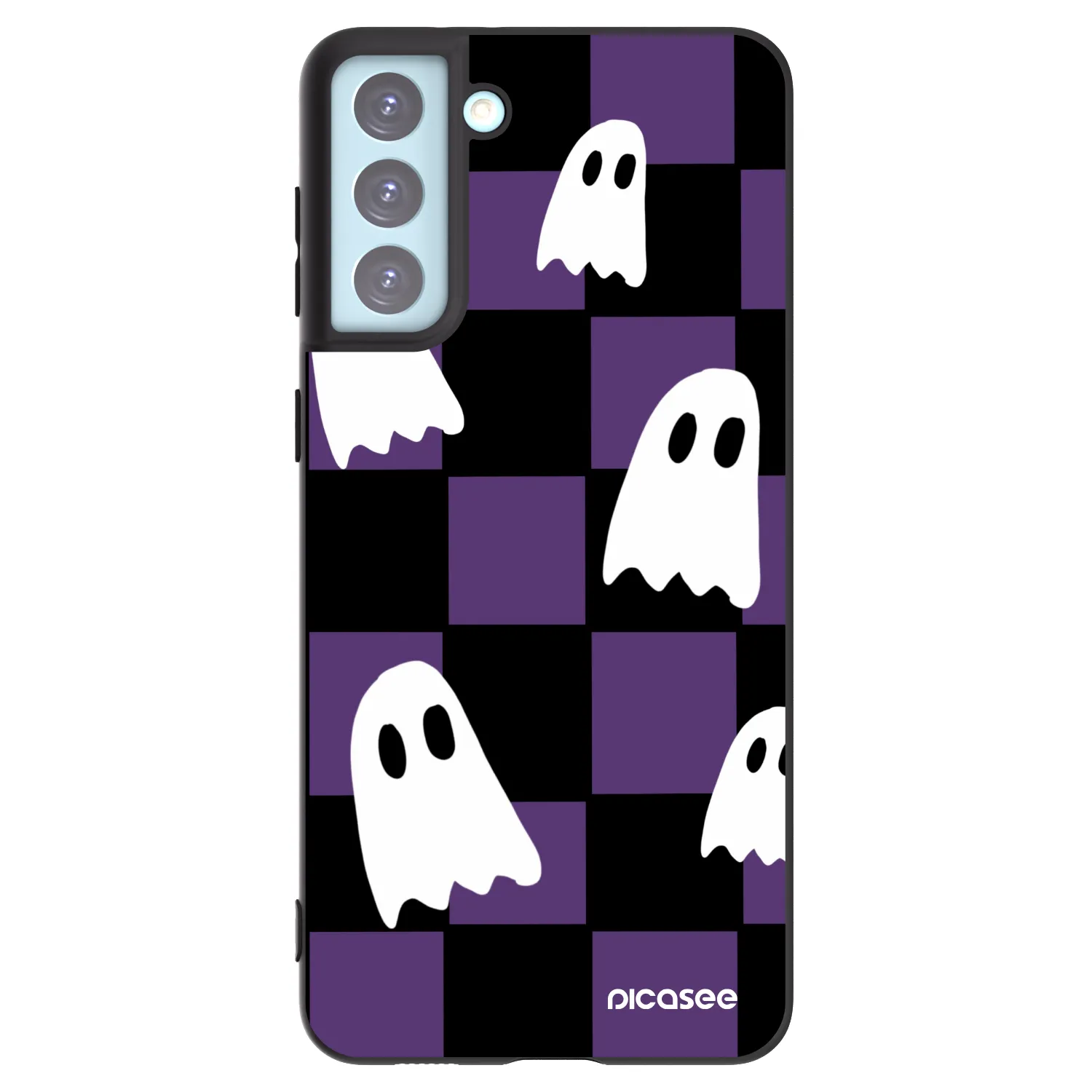 Picasee silikonový černý obal pro Samsung Galaxy S21+ 5G G996F - Ghosts