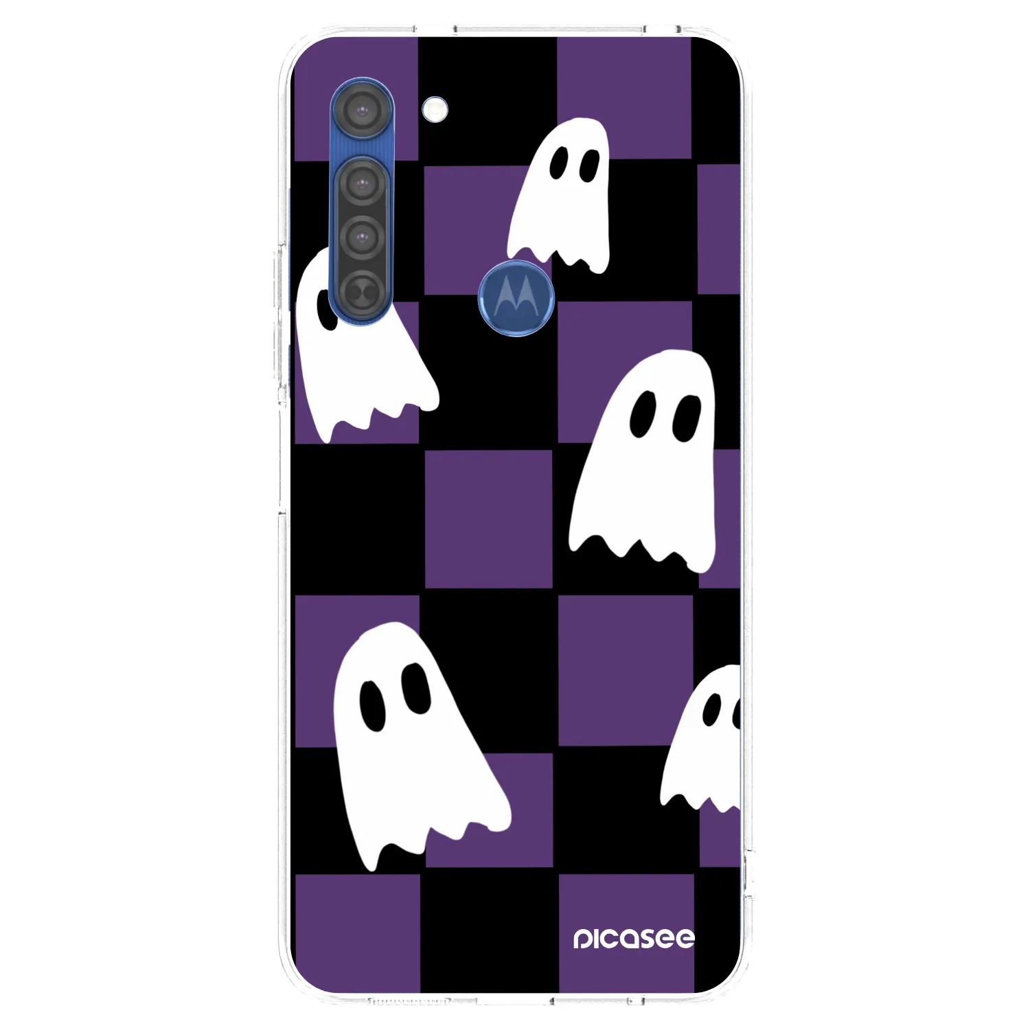Picasee silikonový průhledný obal pro Motorola Moto G8 - Ghosts