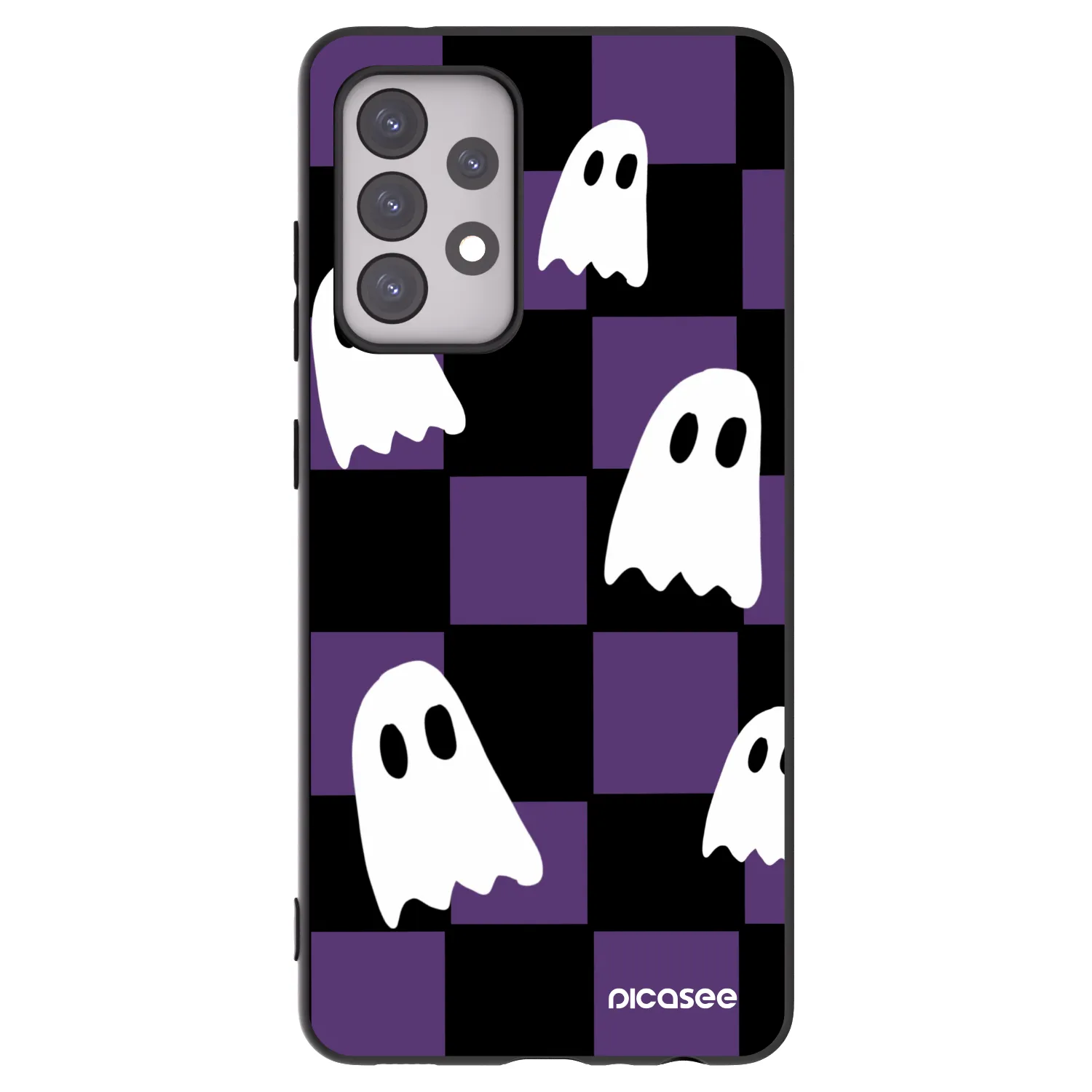 Picasee silikonový černý obal pro Samsung Galaxy A52 5G A525F - Ghosts