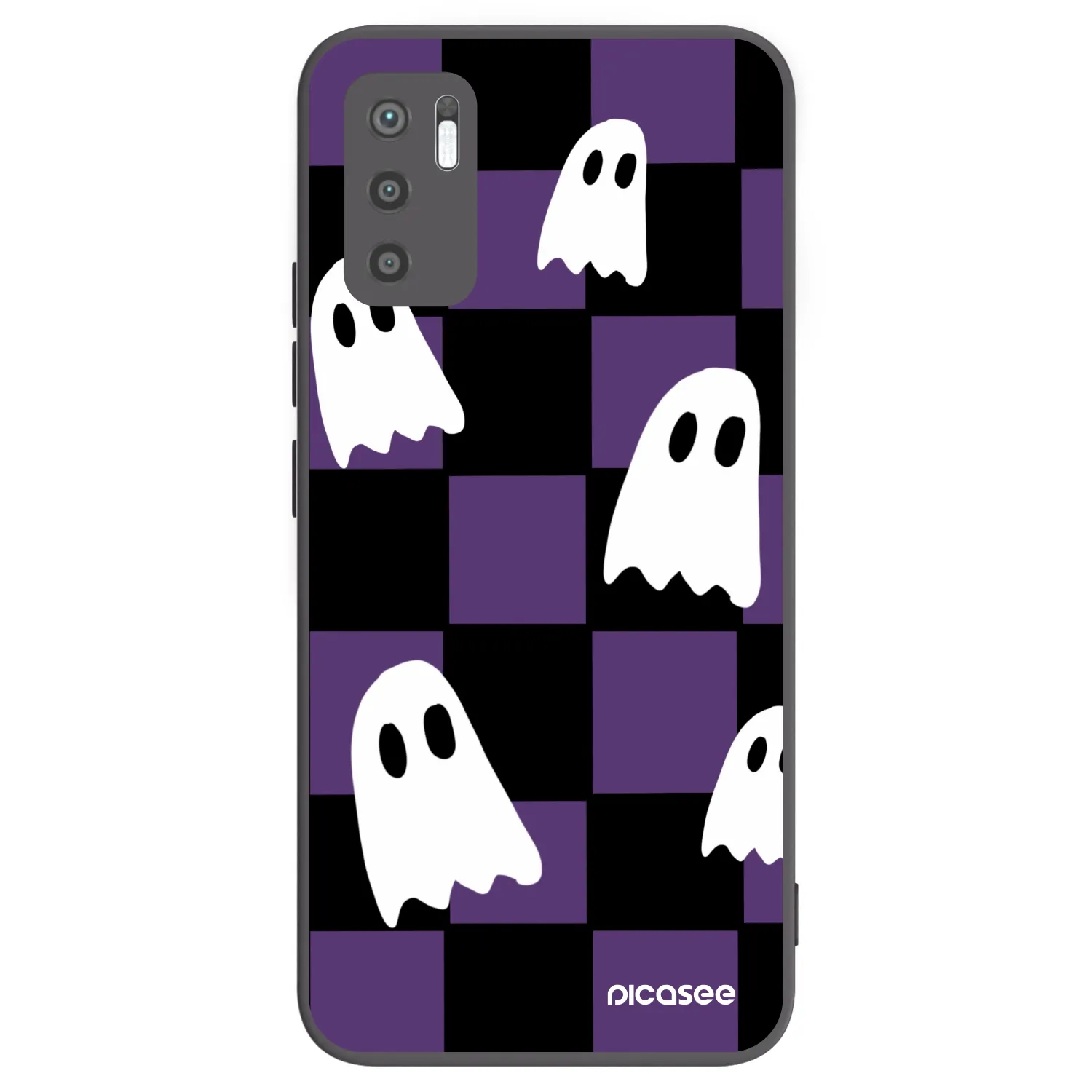 Picasee silikonový černý obal pro Xiaomi Redmi Note 10 5G - Ghosts