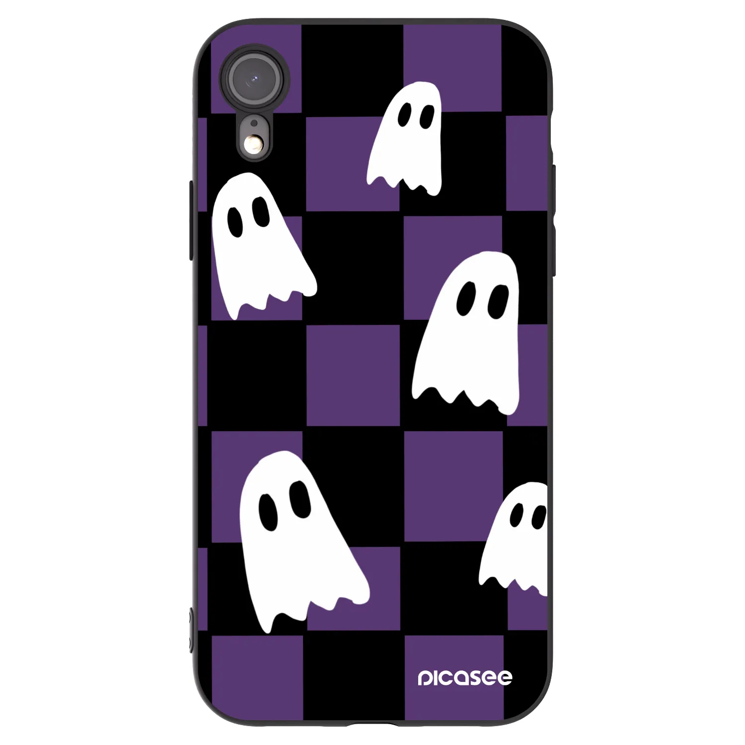 Picasee silikonový černý obal pro Apple iPhone XR - Ghosts