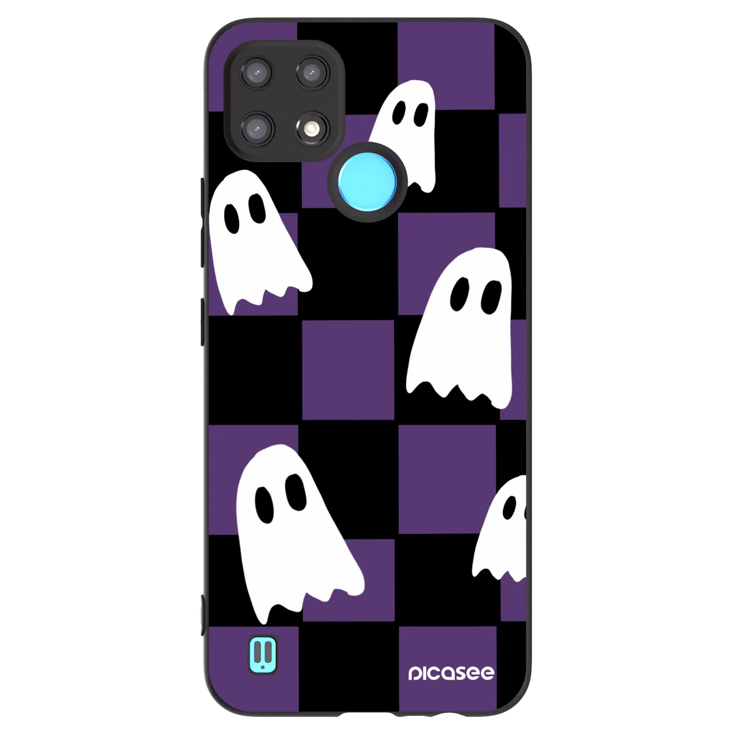 Picasee silikonový černý obal pro Realme C21 - Ghosts