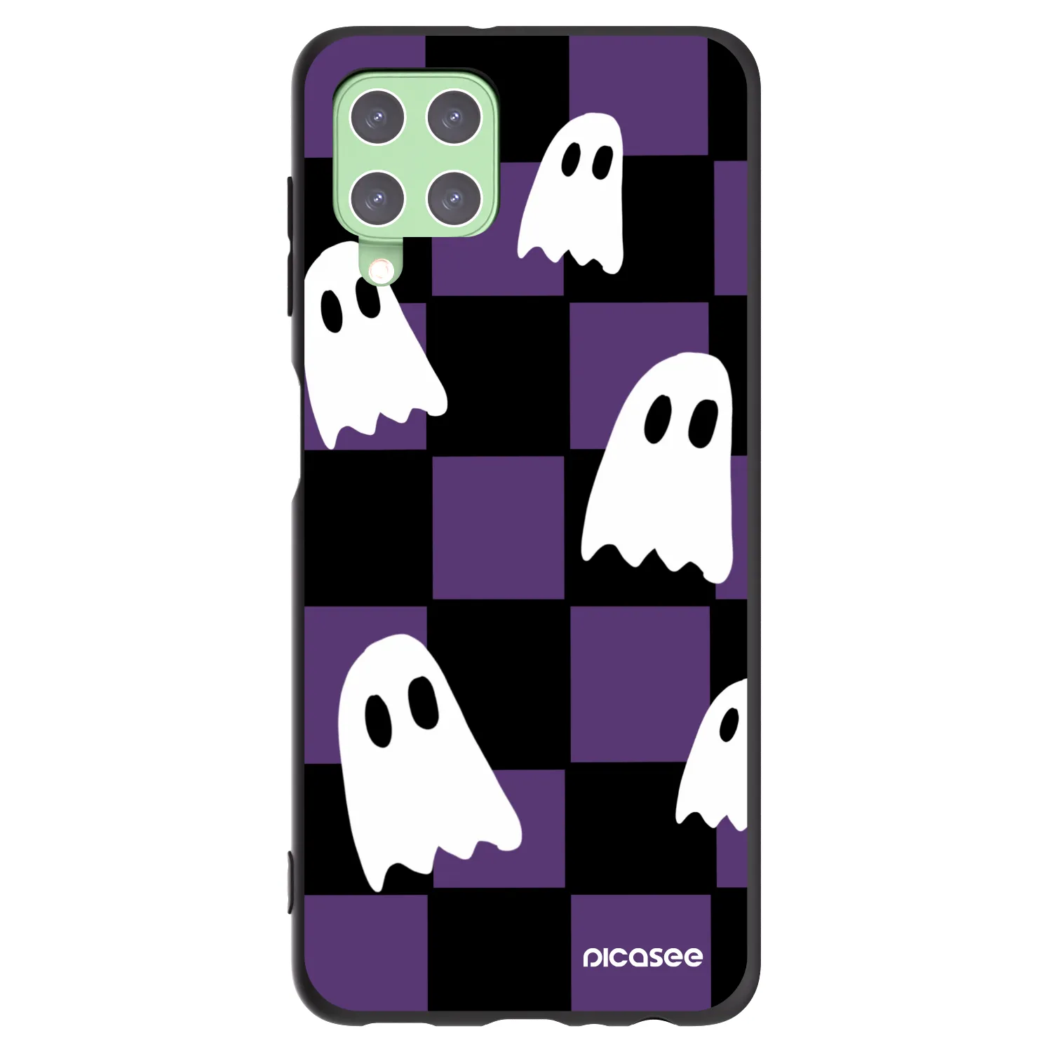 Picasee silikonový černý obal pro Samsung Galaxy A22 A225F 4G - Ghosts