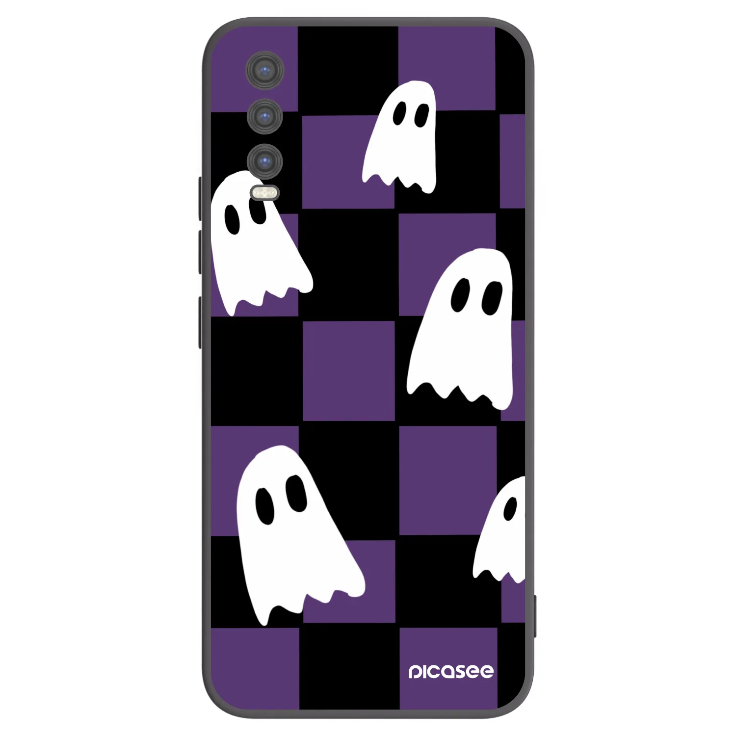 Picasee silikonový černý obal pro Vivo Y20s - Ghosts