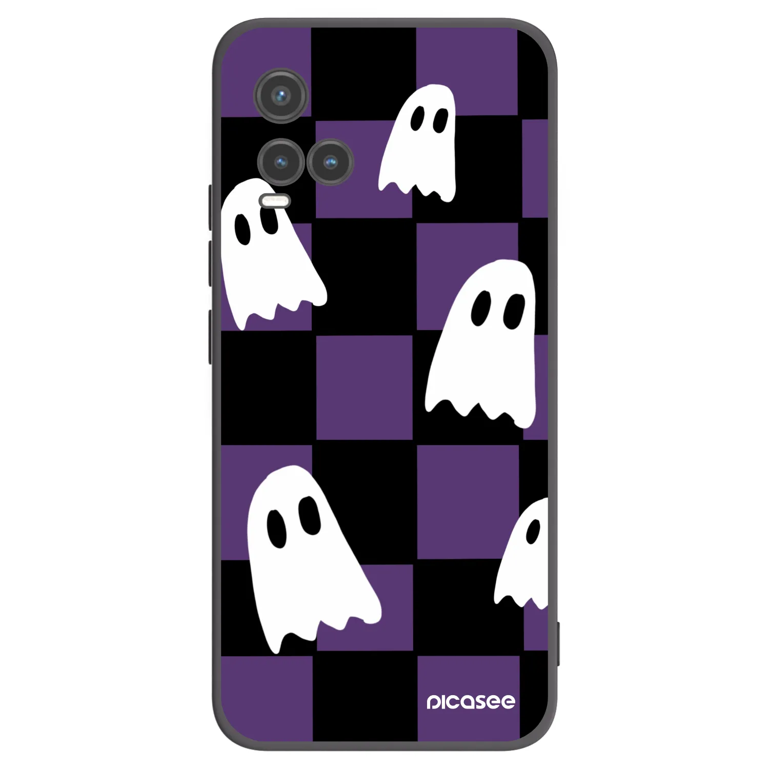 Picasee silikonový černý obal pro Vivo Y33s - Ghosts