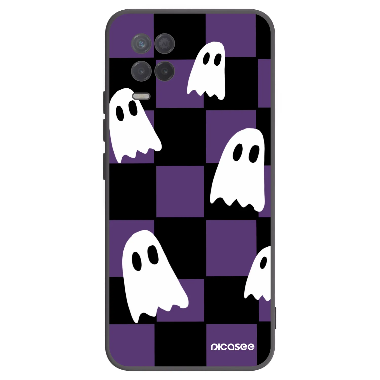 Picasee silikonový černý obal pro Realme 8 5G - Ghosts