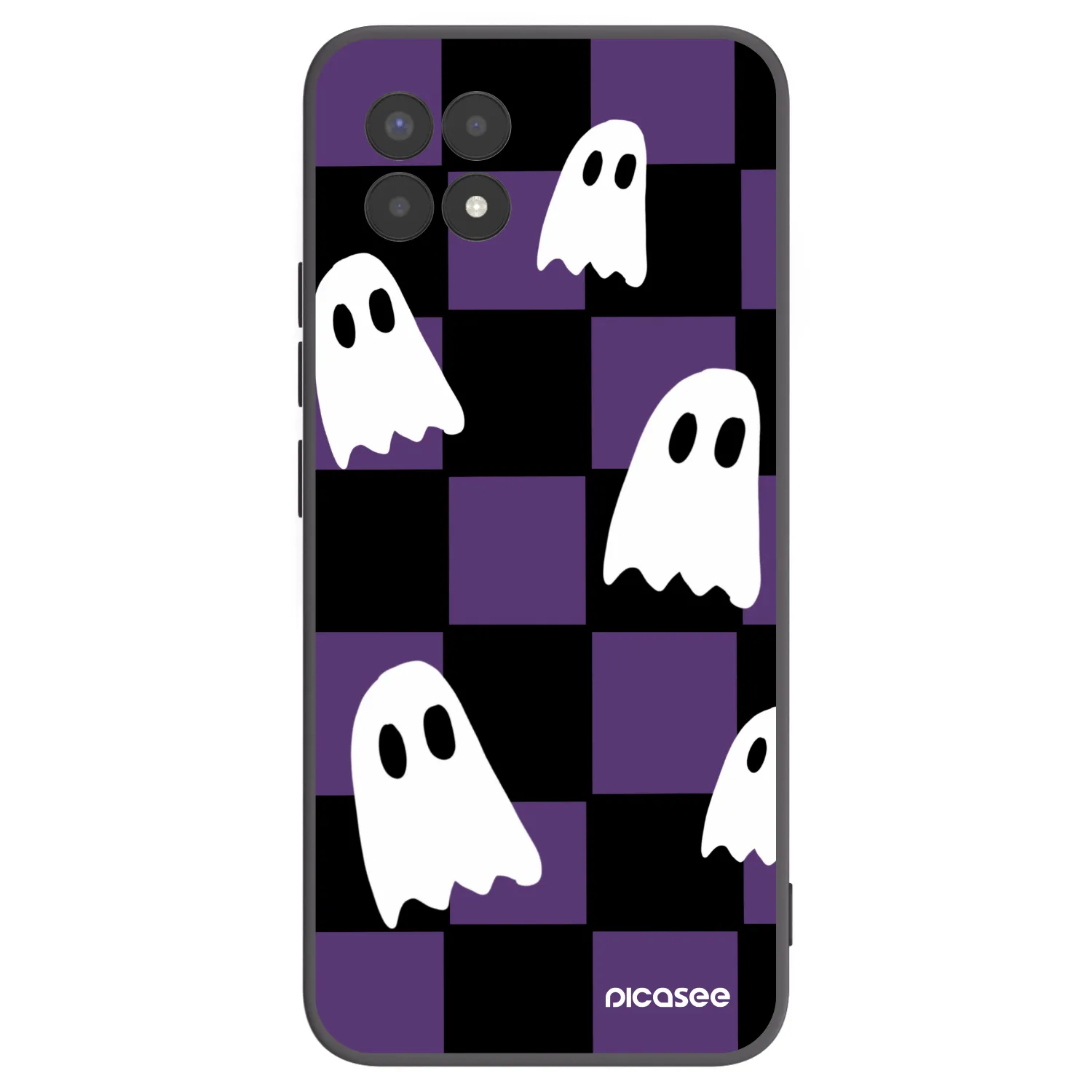 Picasee silikonový černý obal pro Realme 8i - Ghosts