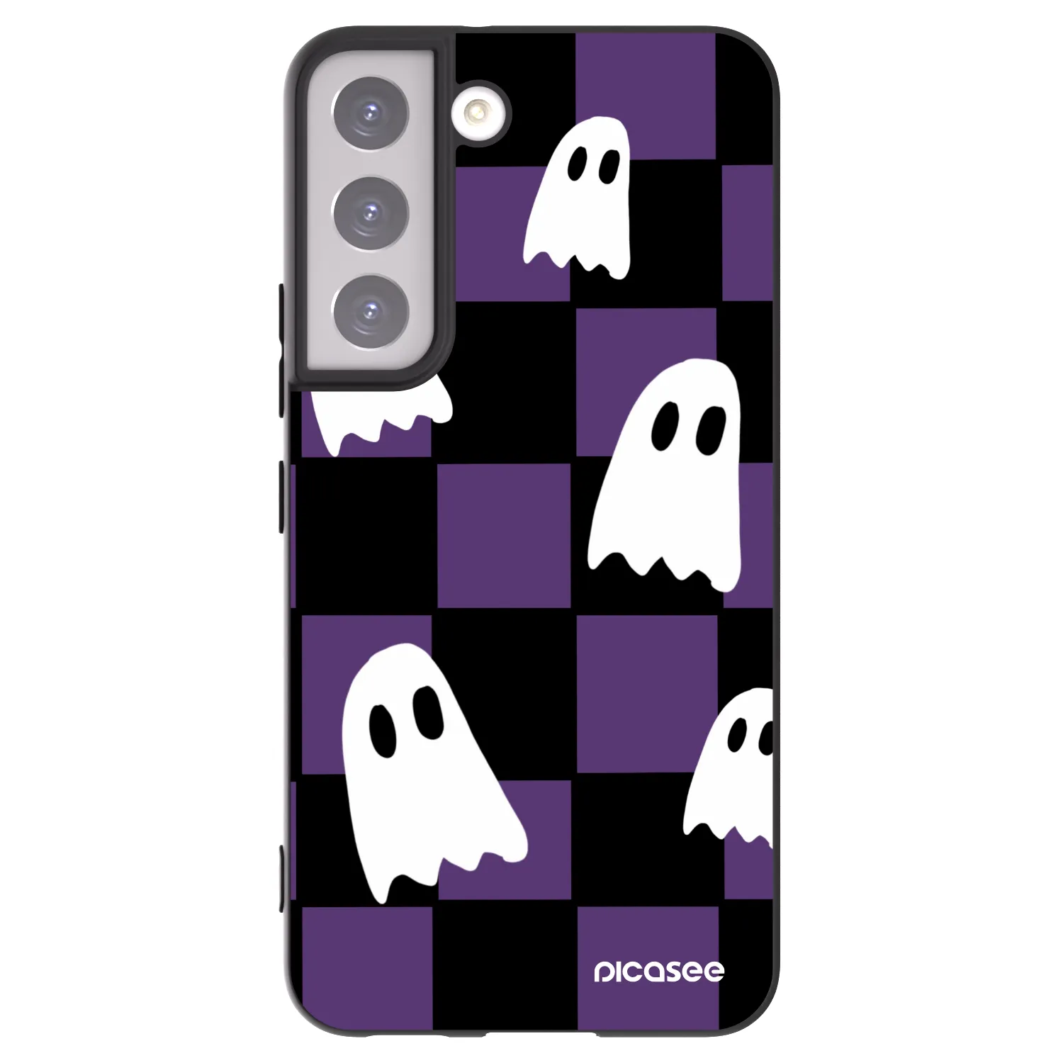 Picasee silikonový černý obal pro Samsung Galaxy S22 5G - Ghosts