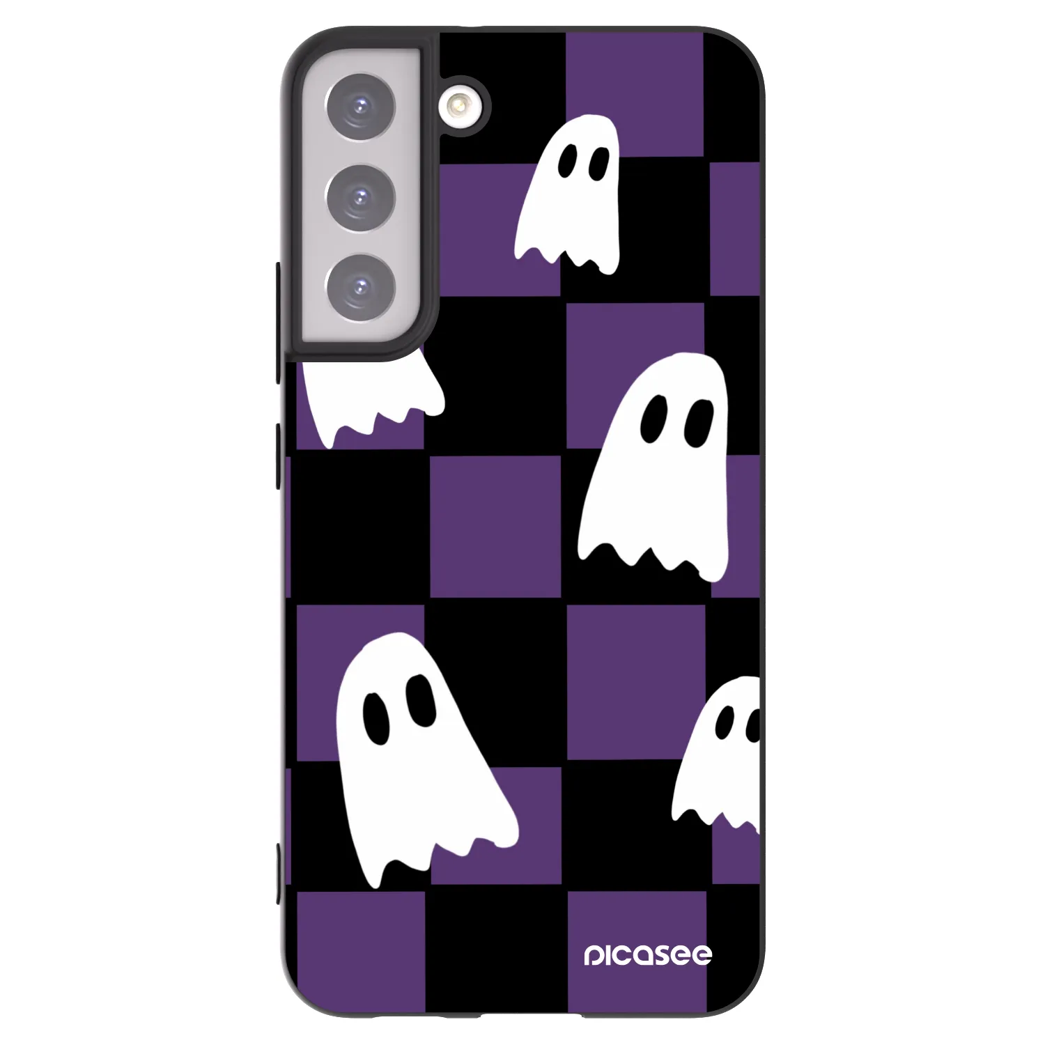 Picasee silikonový černý obal pro Samsung Galaxy S22+ 5G - Ghosts