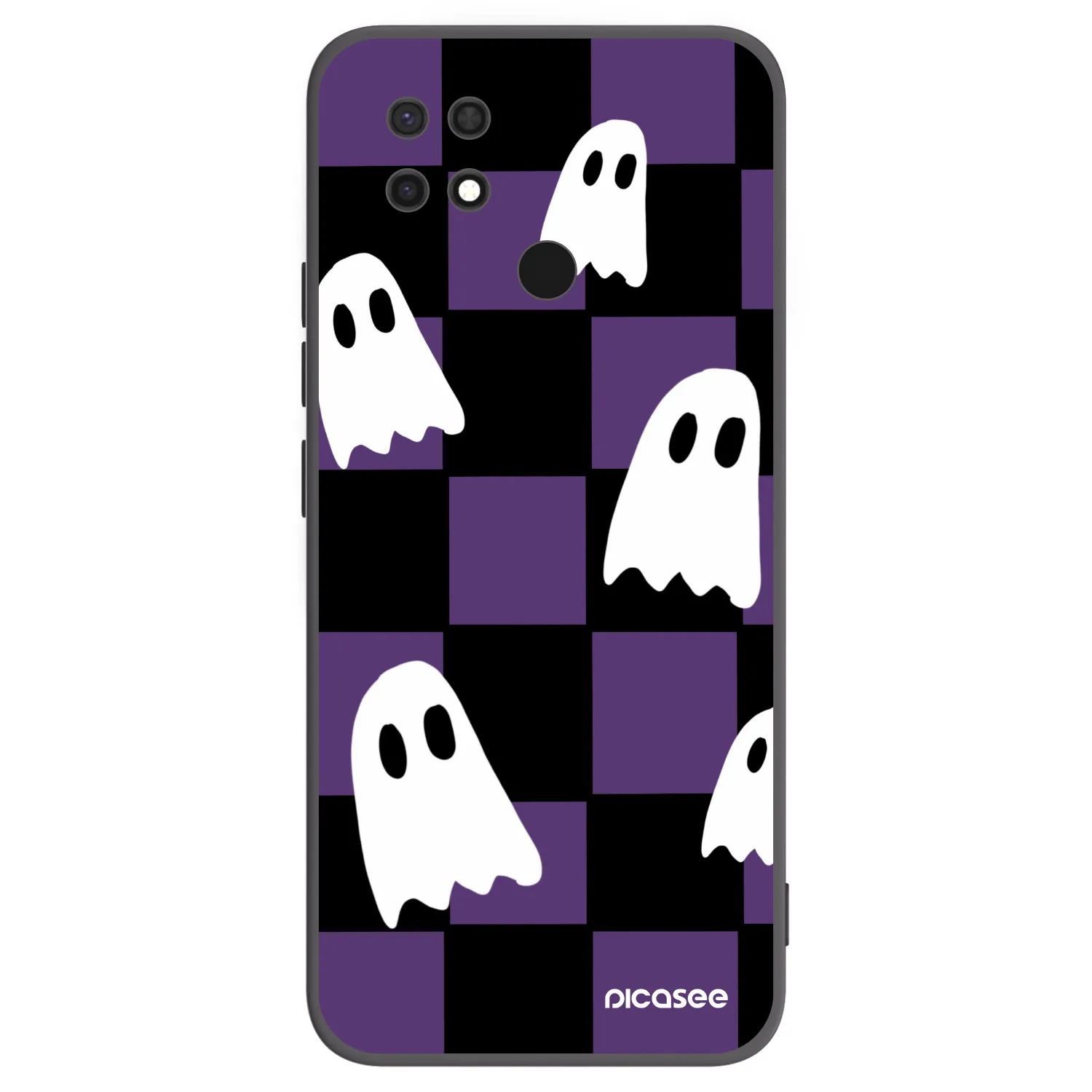 Picasee silikonový černý obal pro Xiaomi Redmi 10C - Ghosts