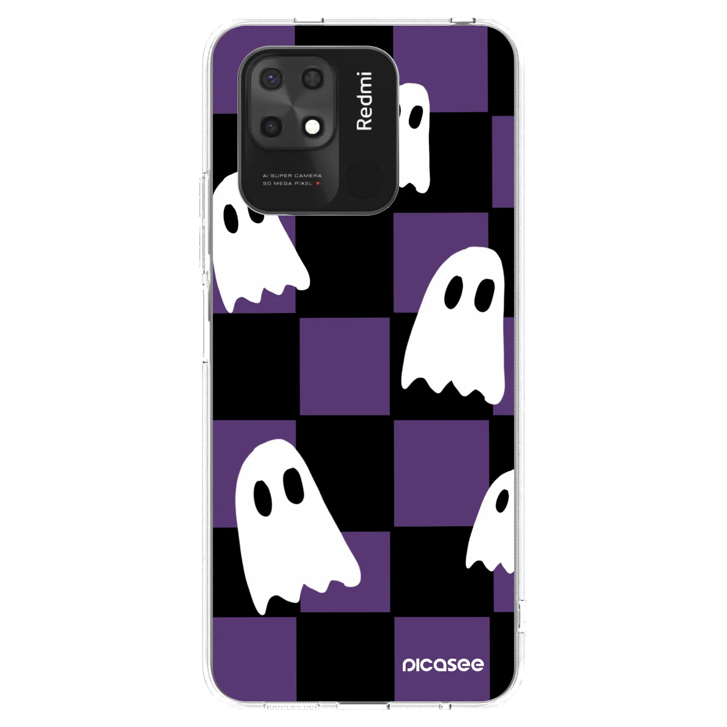 Picasee silikonový průhledný obal pro Xiaomi Redmi 10C - Ghosts