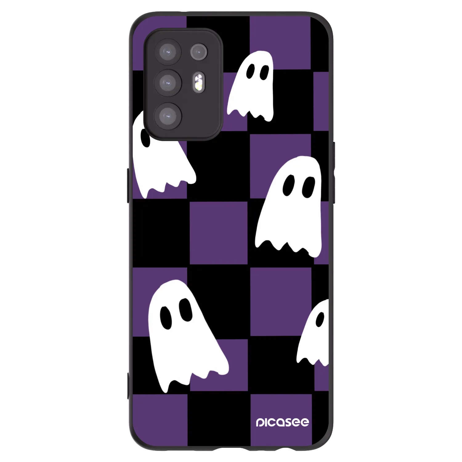 Picasee silikonový černý obal pro OPPO A94 5G - Ghosts