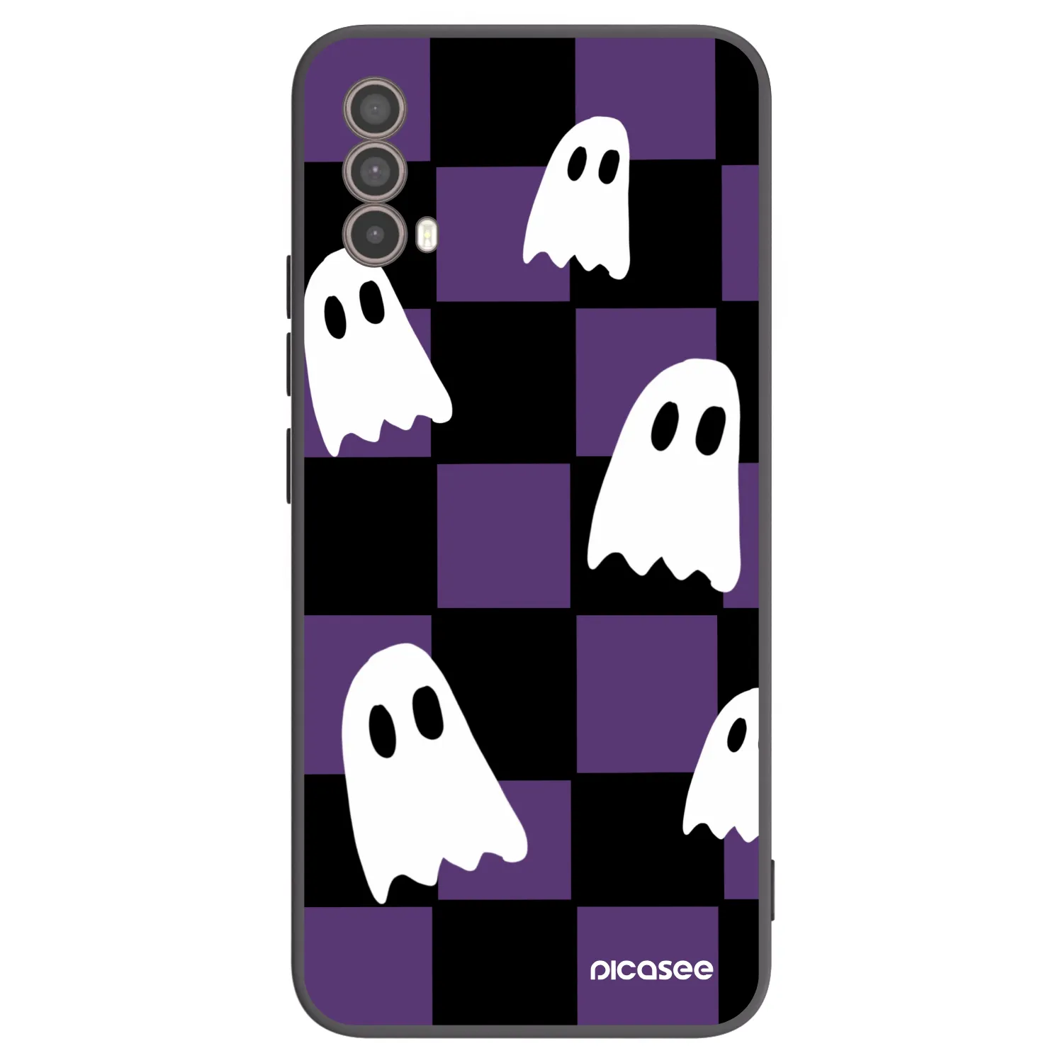 Picasee silikonový černý obal pro Motorola Moto E40 - Ghosts