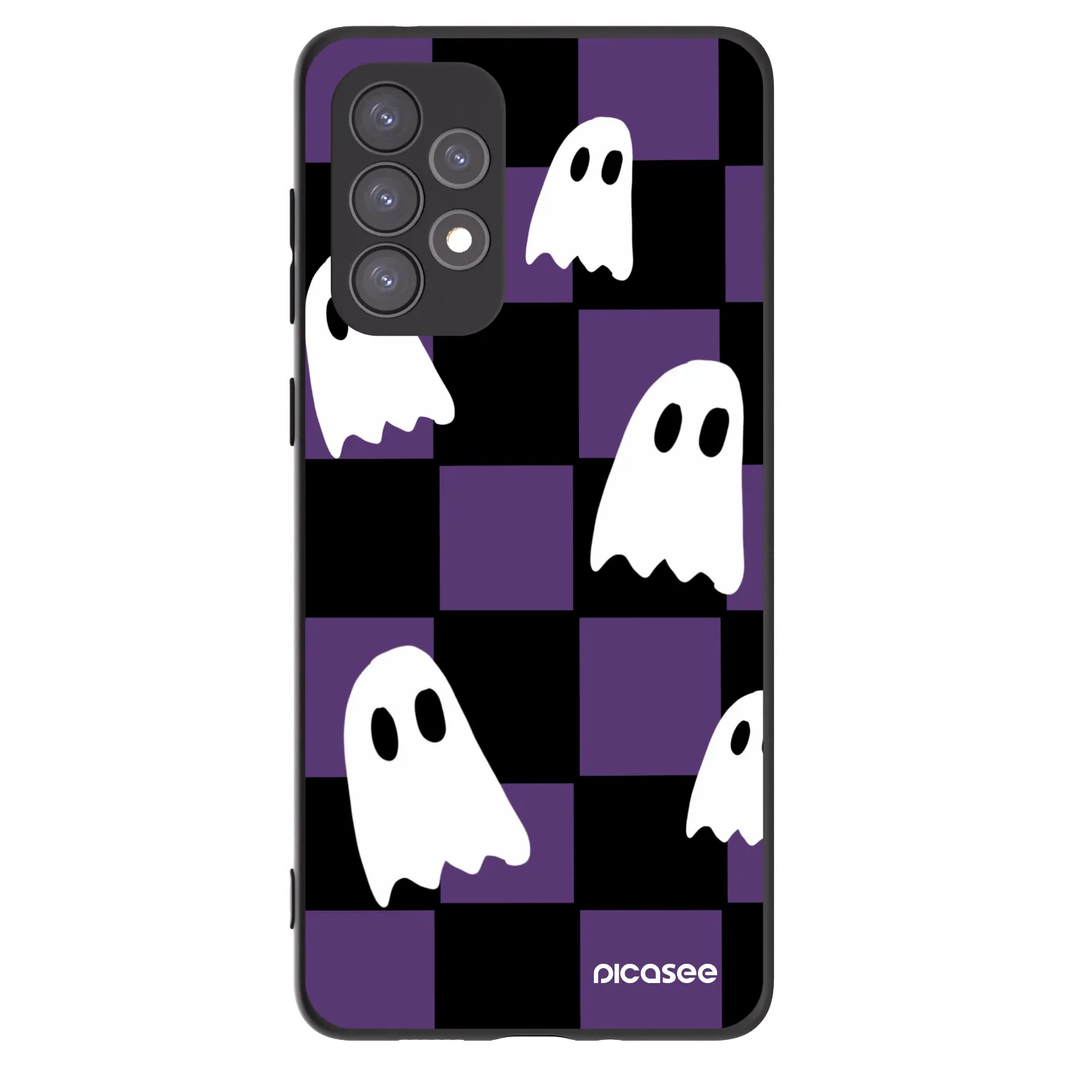 Picasee silikonový černý obal pro Samsung Galaxy A73 5G - Ghosts